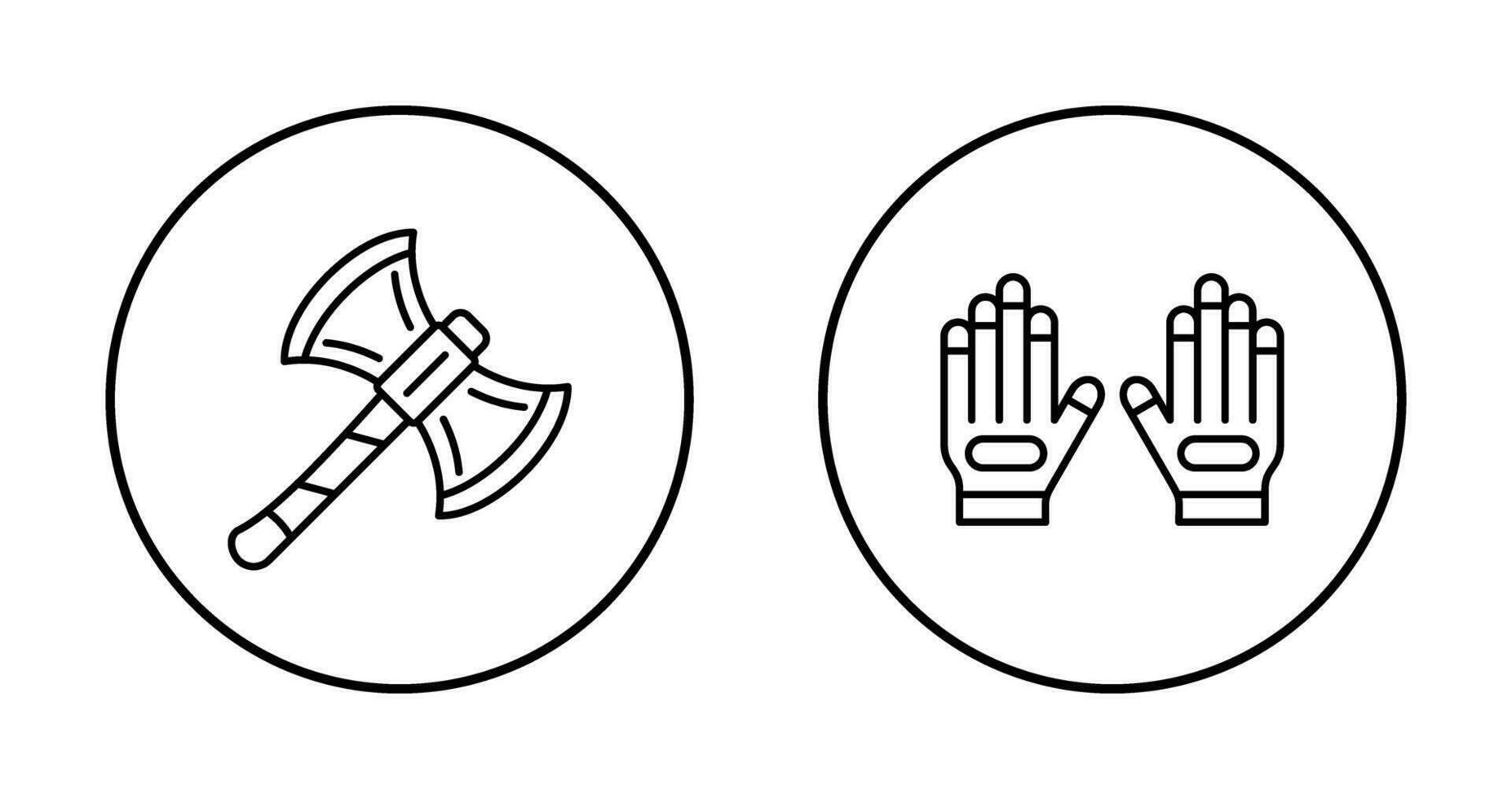 Axe and Glove Icon vector