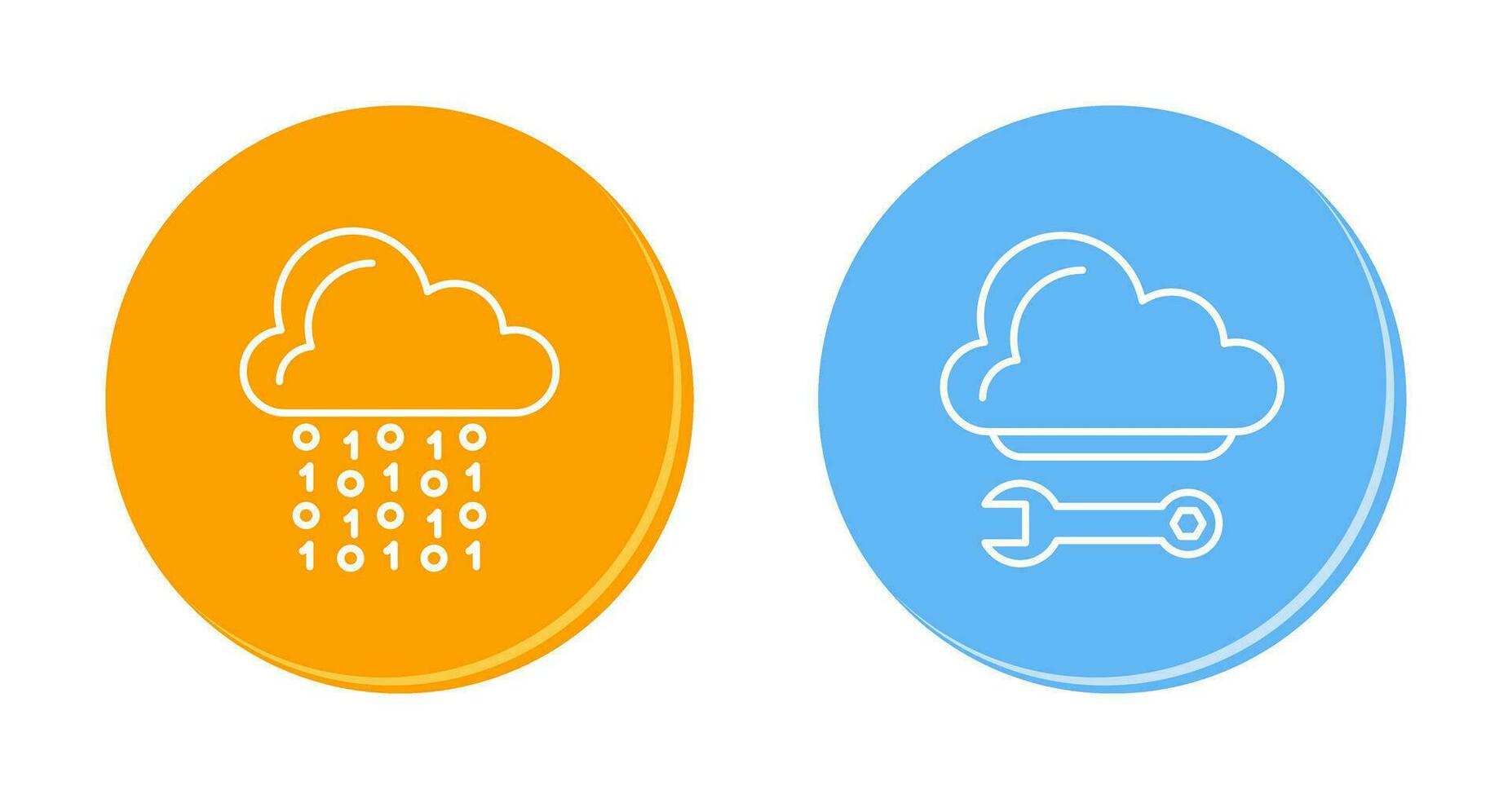 nube codificación y nube informática icono vector