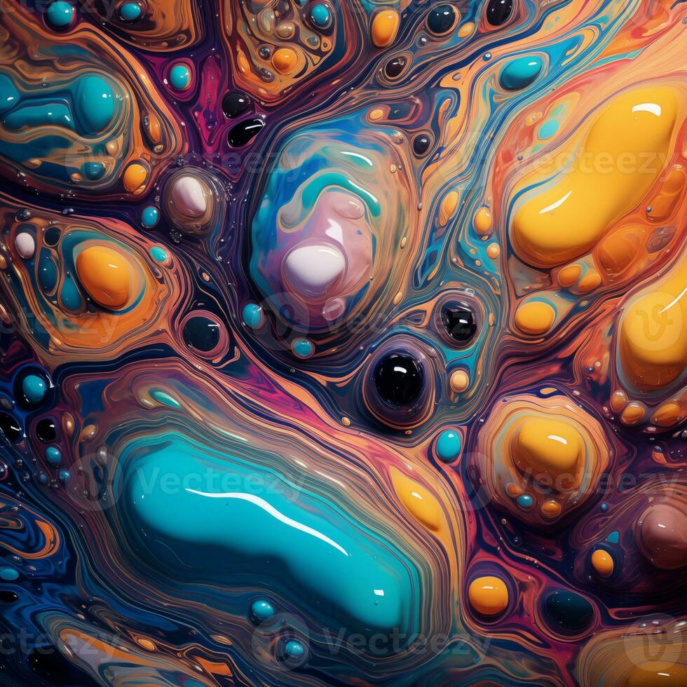 Colorful abstract liquid background, texture, acrylic, sublimation, banner, print. Generative AI photo