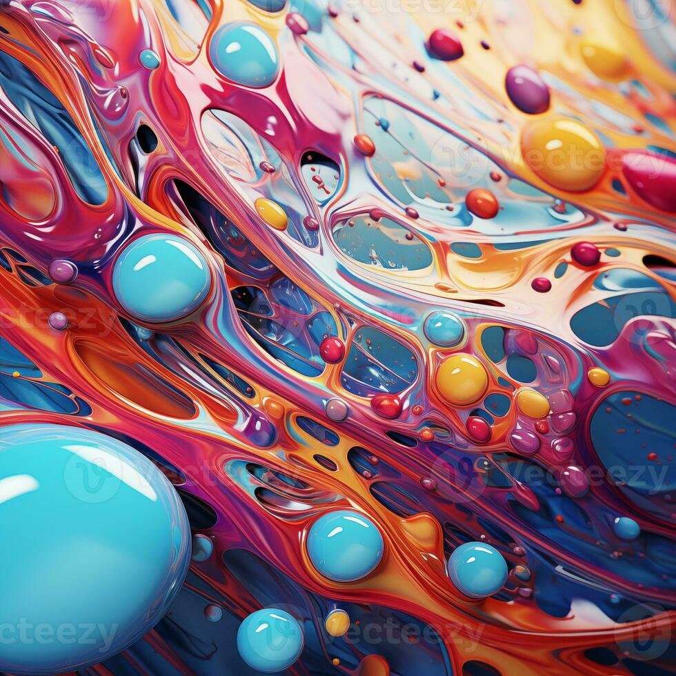Colorful abstract liquid background, texture, acrylic, sublimation, banner, print. Generative AI photo
