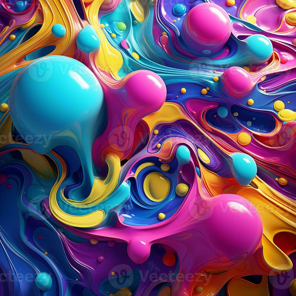 Colorful abstract liquid background, texture, acrylic, sublimation, banner, print. Generative AI photo