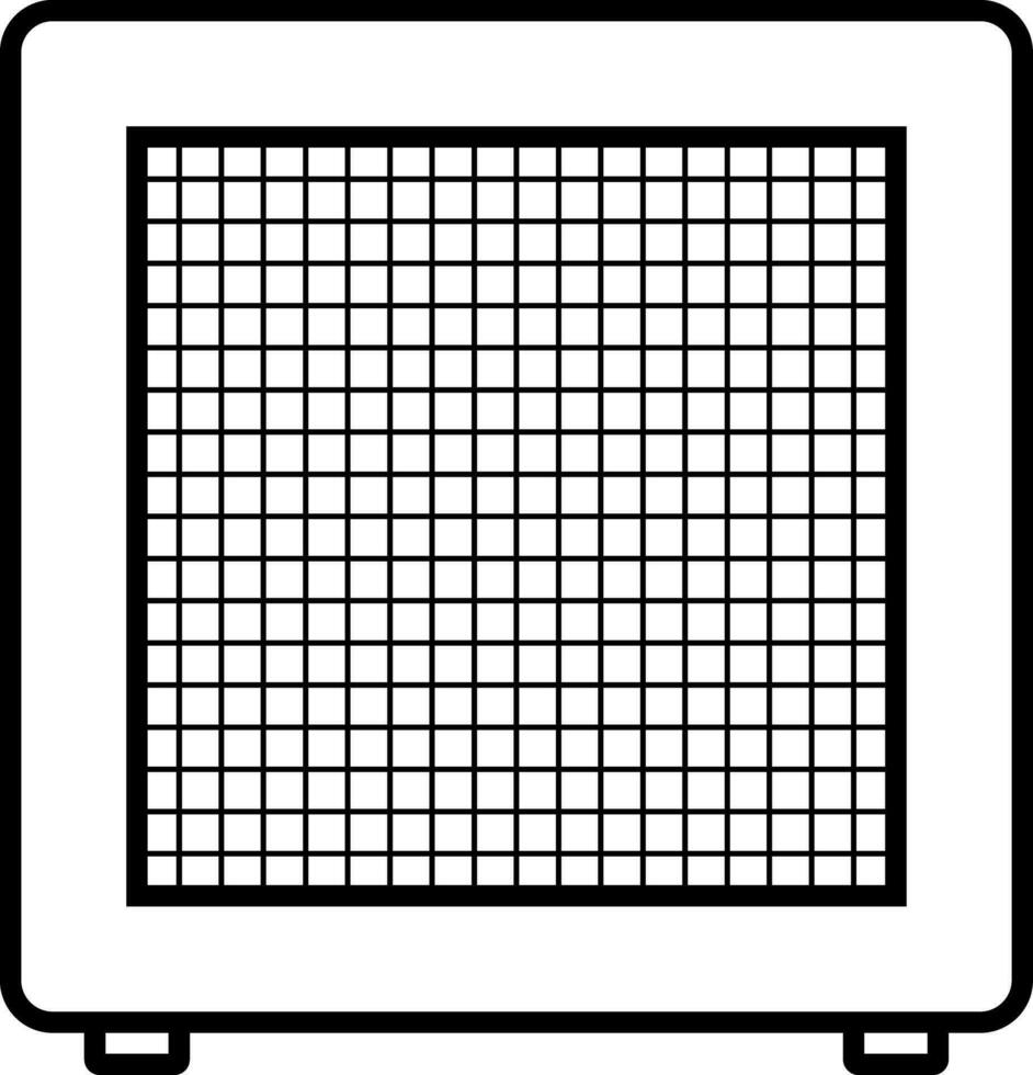 Audio studio flat icon vector. Guitar bass analog amplifier icon. vector