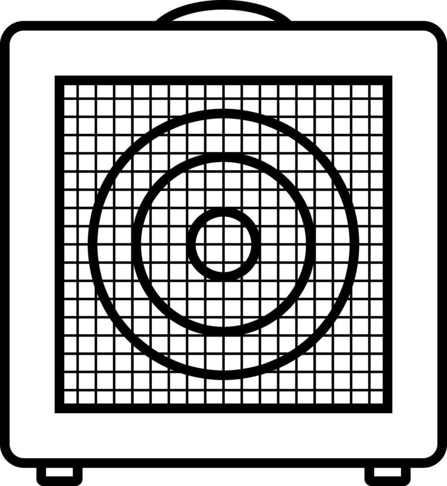 Audio studio flat icon vector. Guitar bass analog amplifier icon. Combo cube amps. vector