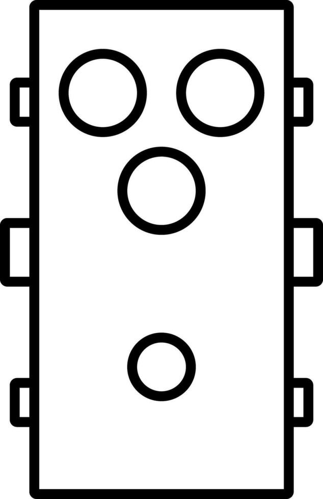 Audio studio flat icon vector of stompbox guitar bass analog effects,