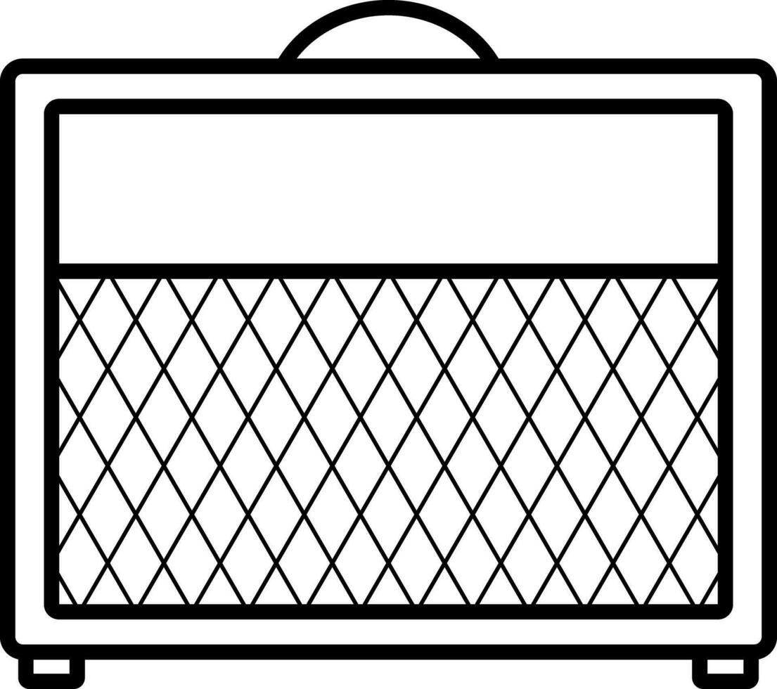 WebAudio studio flat icon vector. Guitar bass analog amplifier icon. British combo cube amps. vector