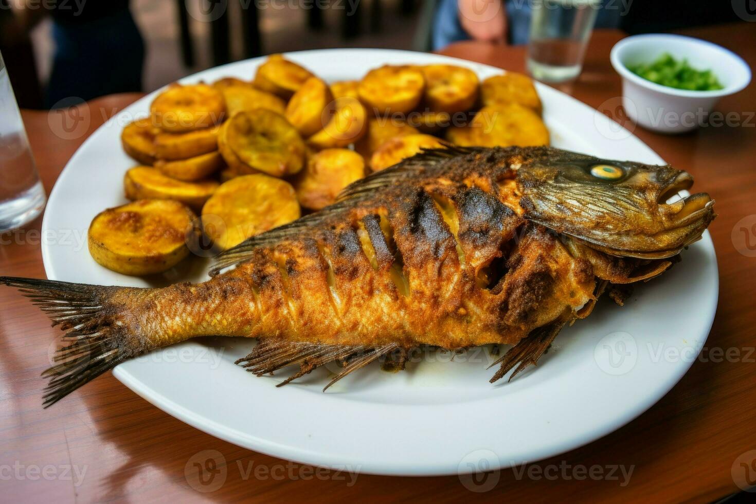 candente pescado Fresco alimento. generar ai foto