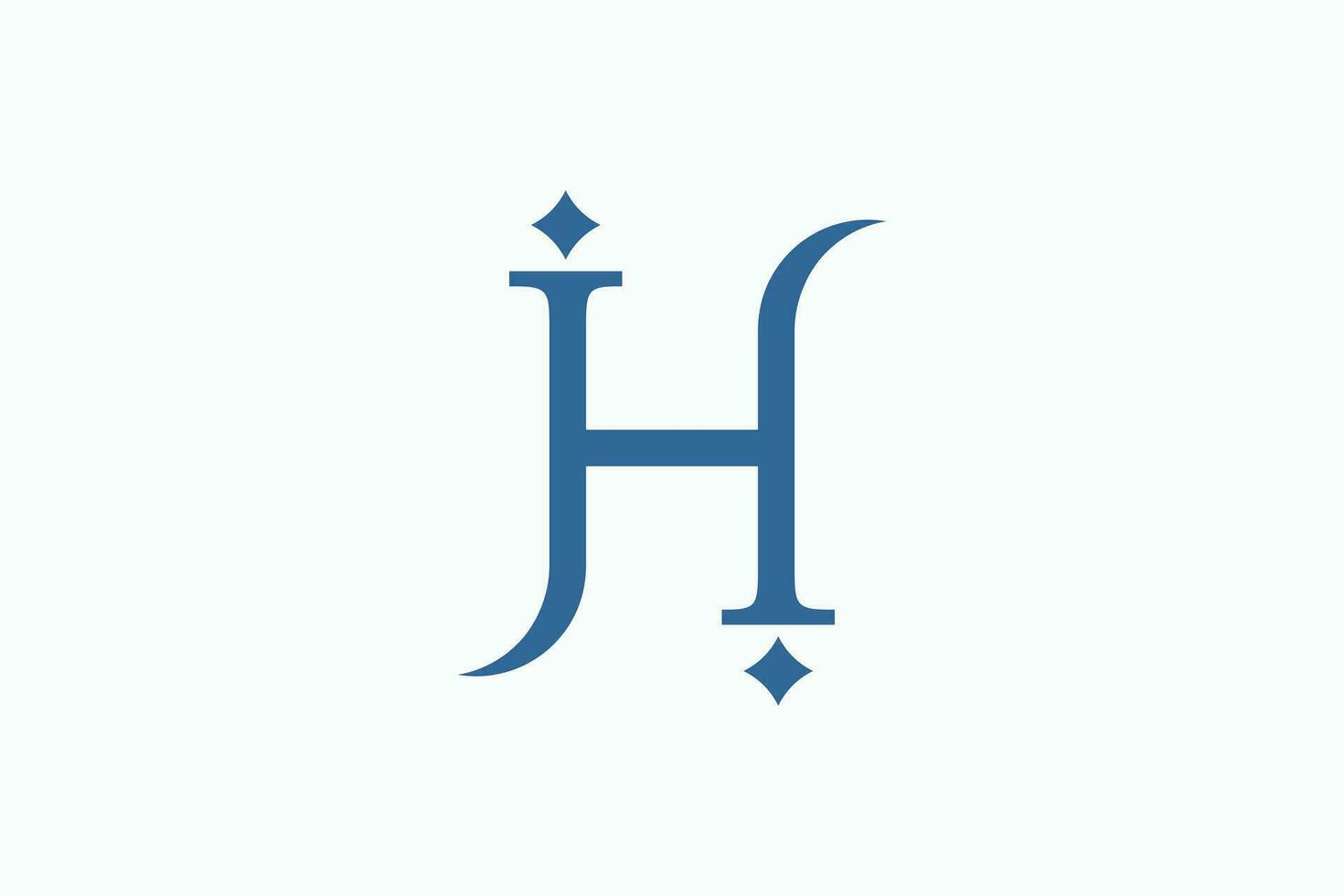 combination letter jh logo design with ambigram concept vector