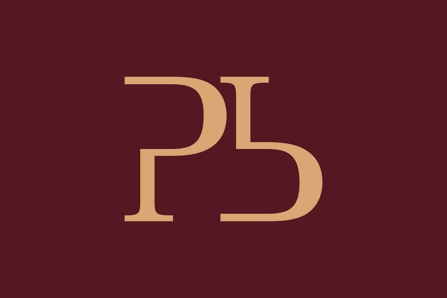 combination letter pb logo design premium vector