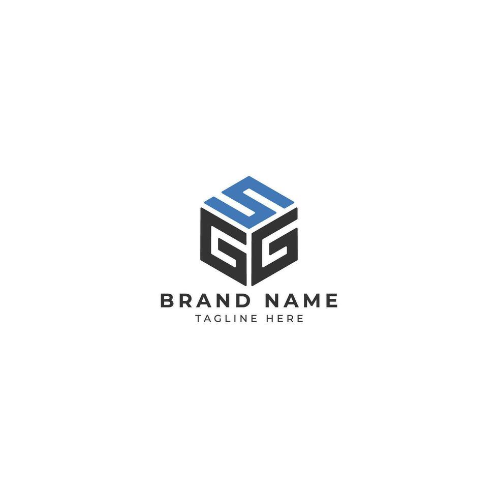 Monogram Letter SGG Modern Initial Logo Design ,SGG linked circle uppercase monogram logo vector