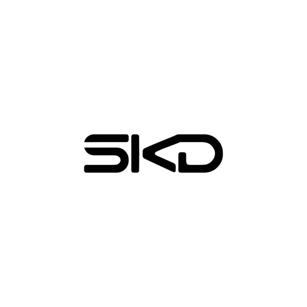 skd creativo logo diseño, o skd logo diseño icono con negro y blanco fondo vector