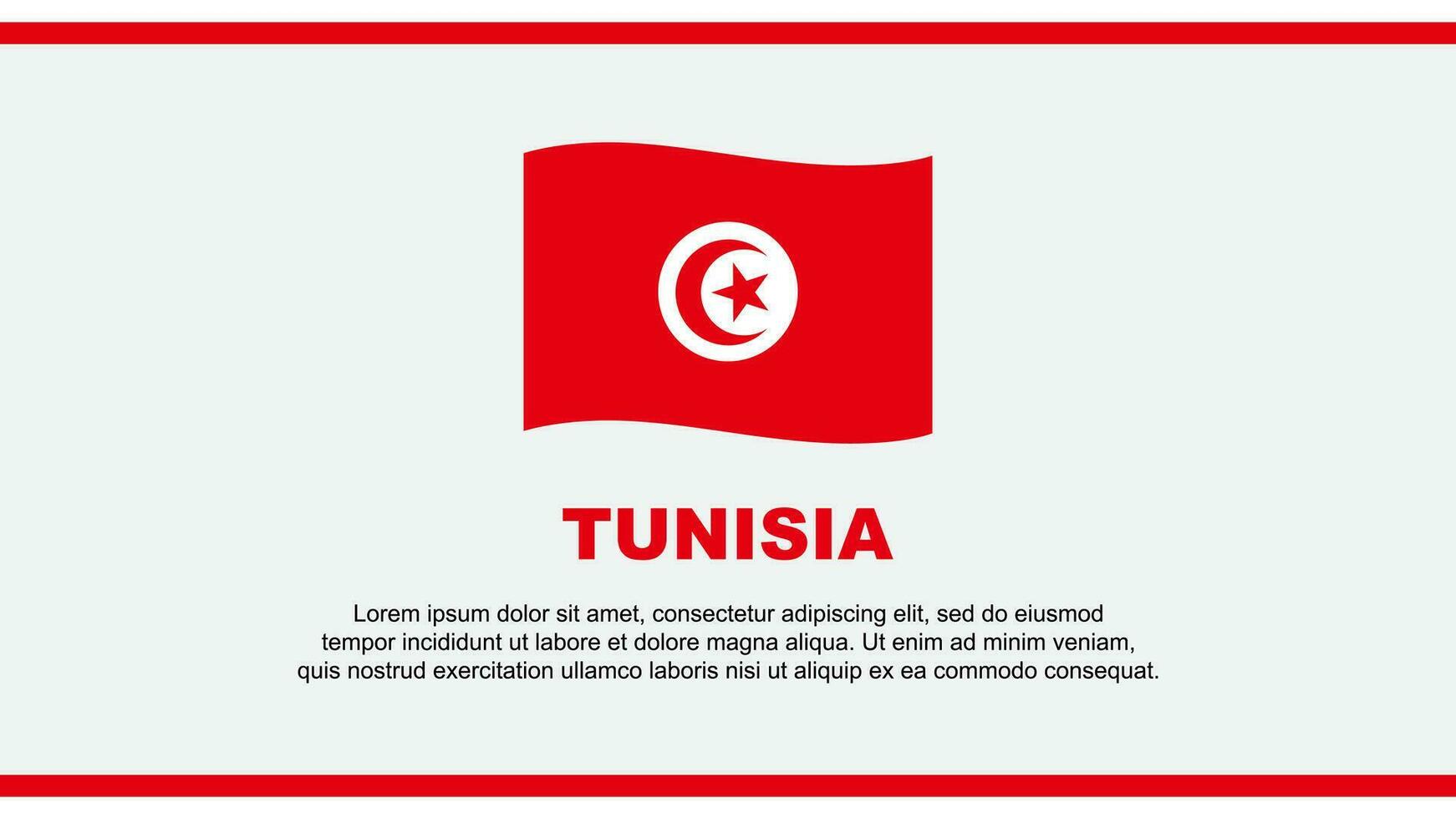 Tunisia Flag Abstract Background Design Template. Tunisia Independence Day Banner Social Media Vector Illustration. Tunisia Design