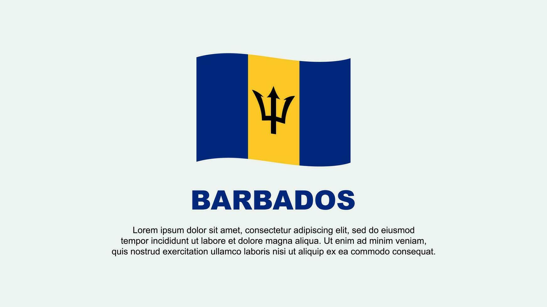 Barbados Flag Abstract Background Design Template. Barbados Independence Day Banner Social Media Vector Illustration. Barbados Background