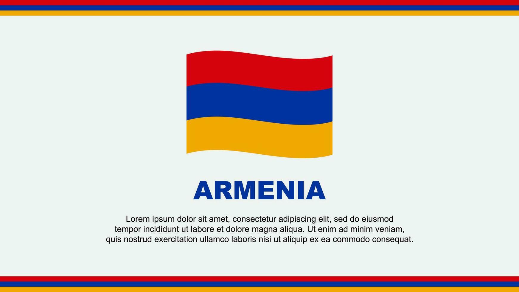 Armenia Flag Abstract Background Design Template. Armenia Independence Day Banner Social Media Vector Illustration. Armenia Design