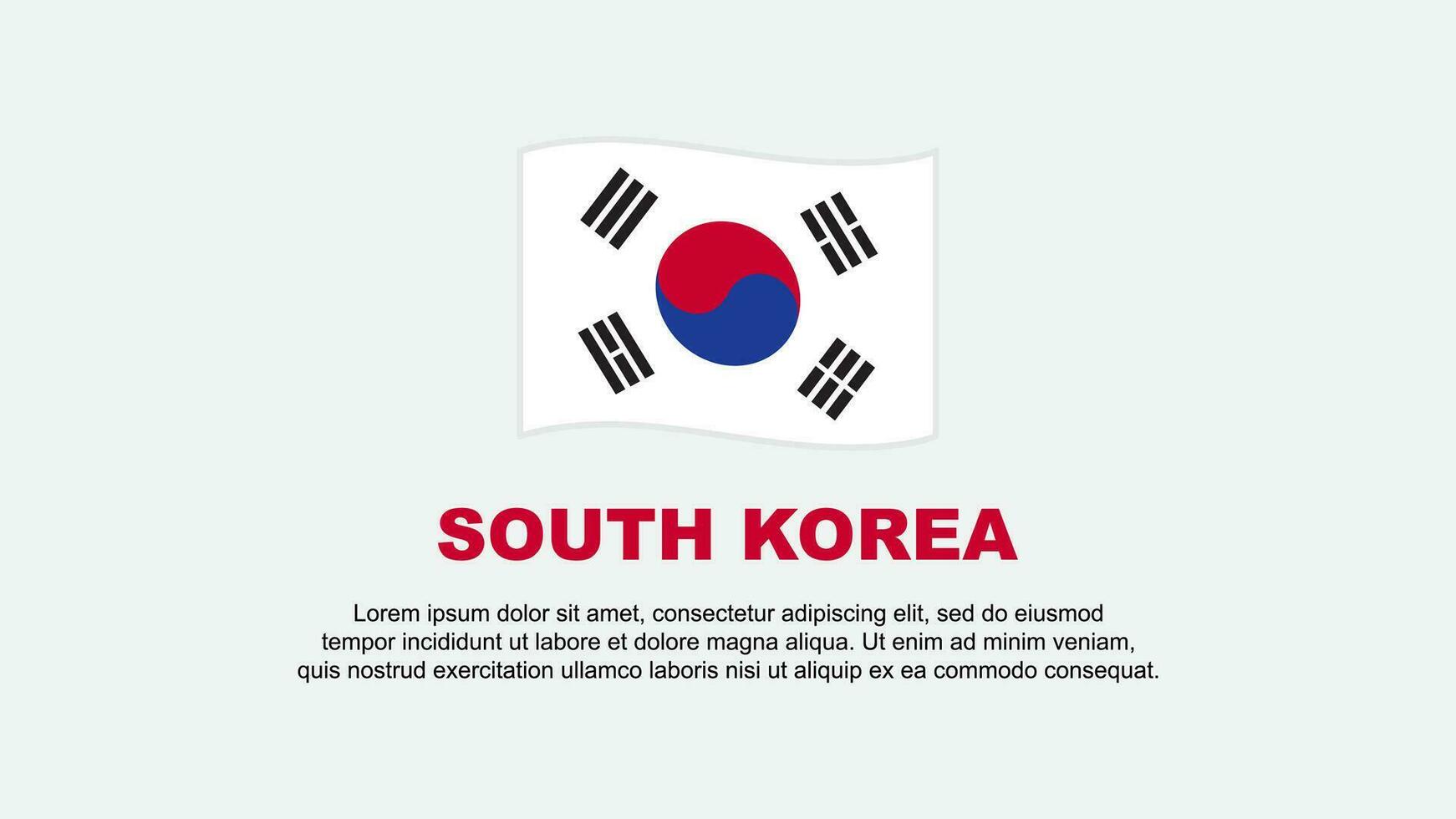 South Korea Flag Abstract Background Design Template. South Korea Independence Day Banner Social Media Vector Illustration. South Korea Background