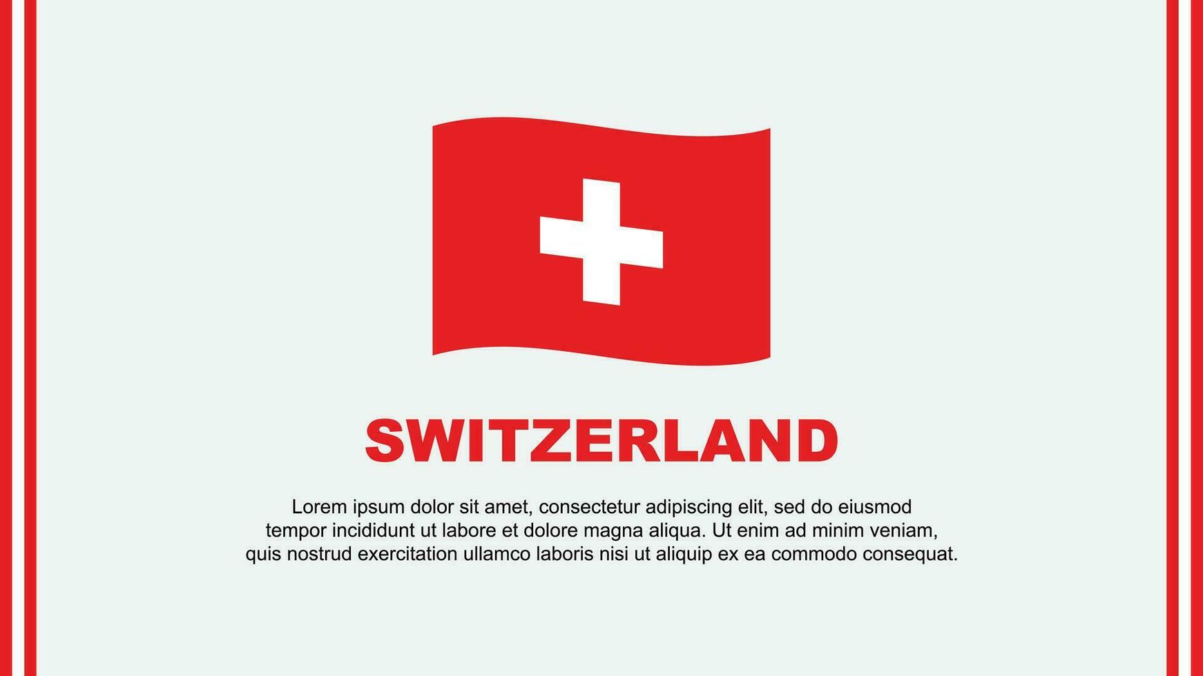 Switzerland Flag Abstract Background Design Template. Switzerland Independence Day Banner Social Media Vector Illustration. Switzerland Cartoon