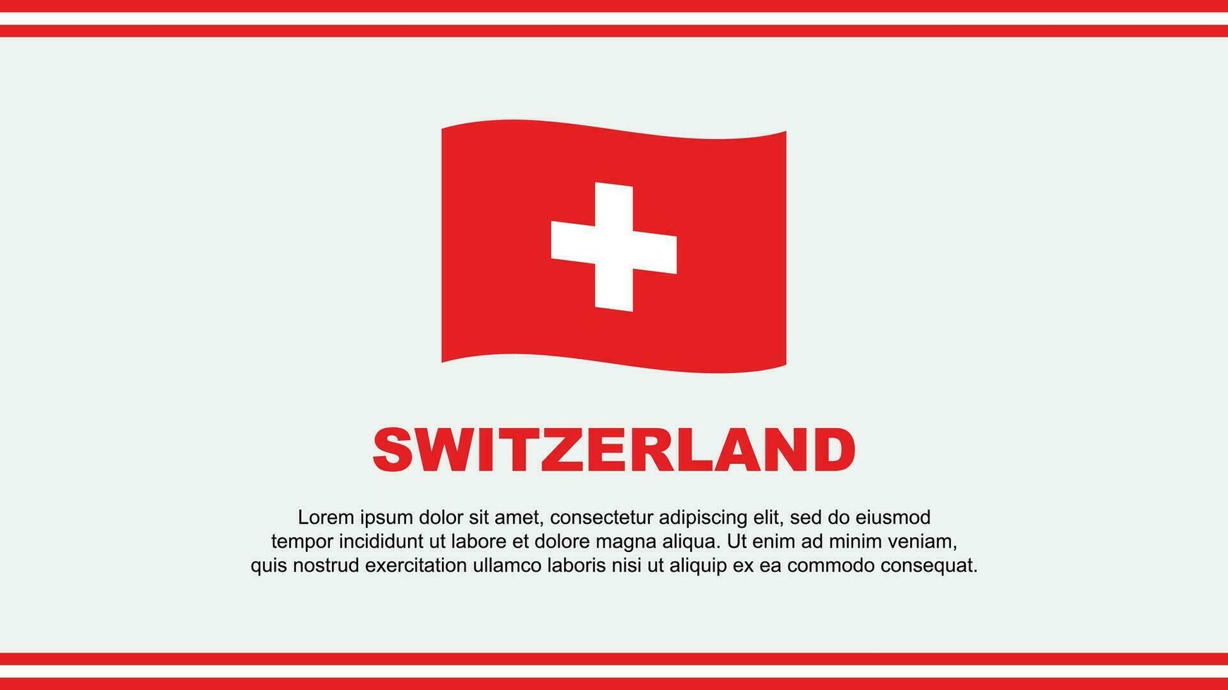 Switzerland Flag Abstract Background Design Template. Switzerland Independence Day Banner Social Media Vector Illustration. Switzerland Design