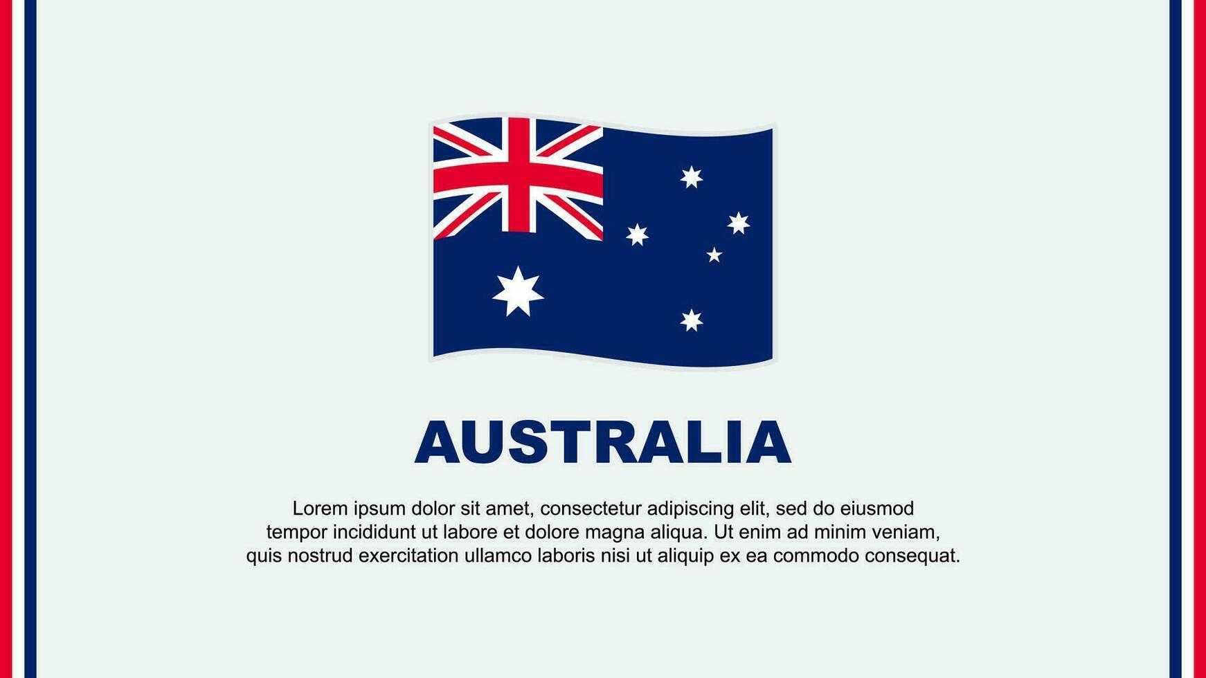 Australia Flag Abstract Background Design Template. Australia Independence Day Banner Social Media Vector Illustration. Australia Cartoon