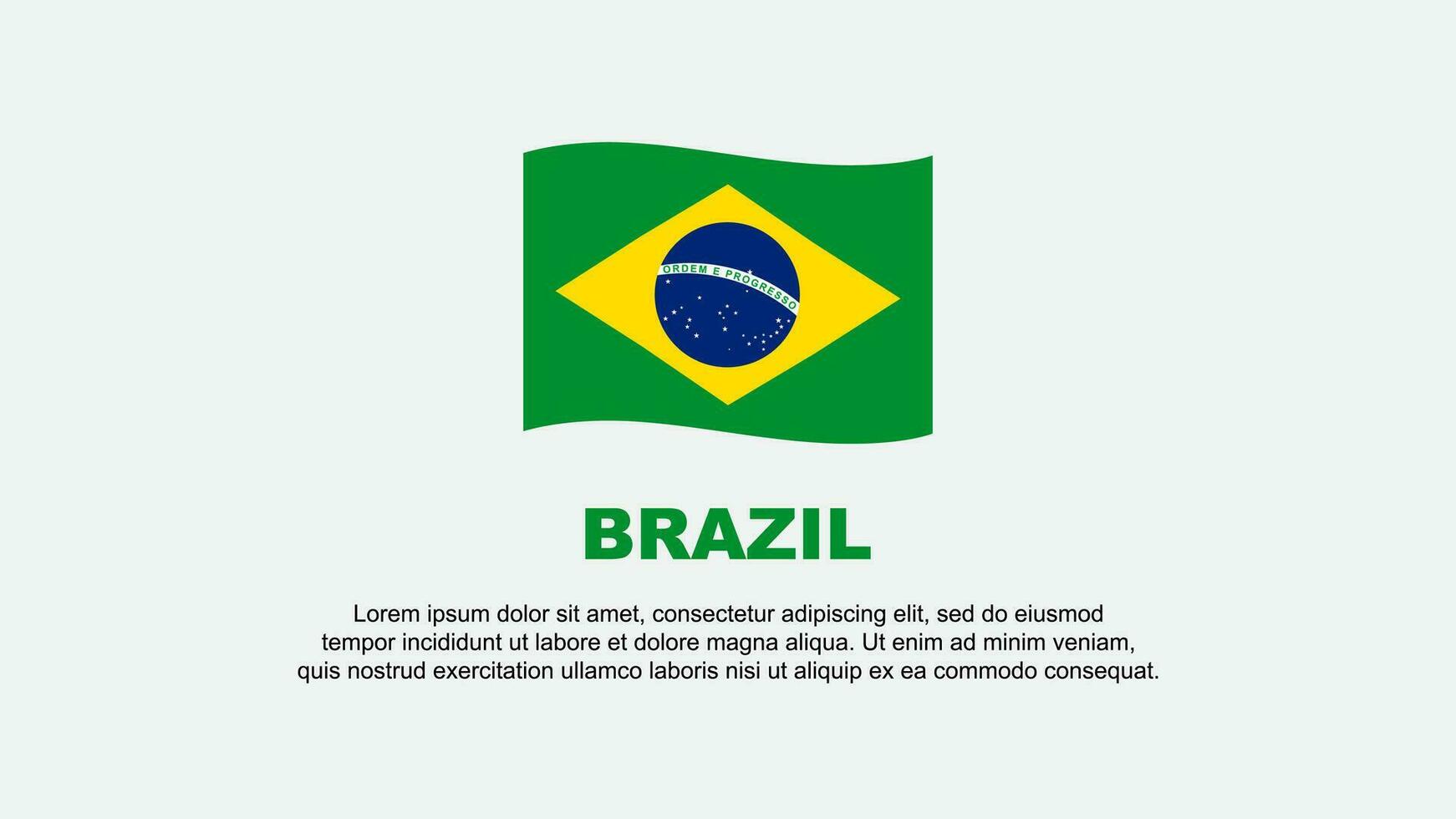 Brazil Flag Abstract Background Design Template. Brazil Independence Day Banner Social Media Vector Illustration. Brazil Background