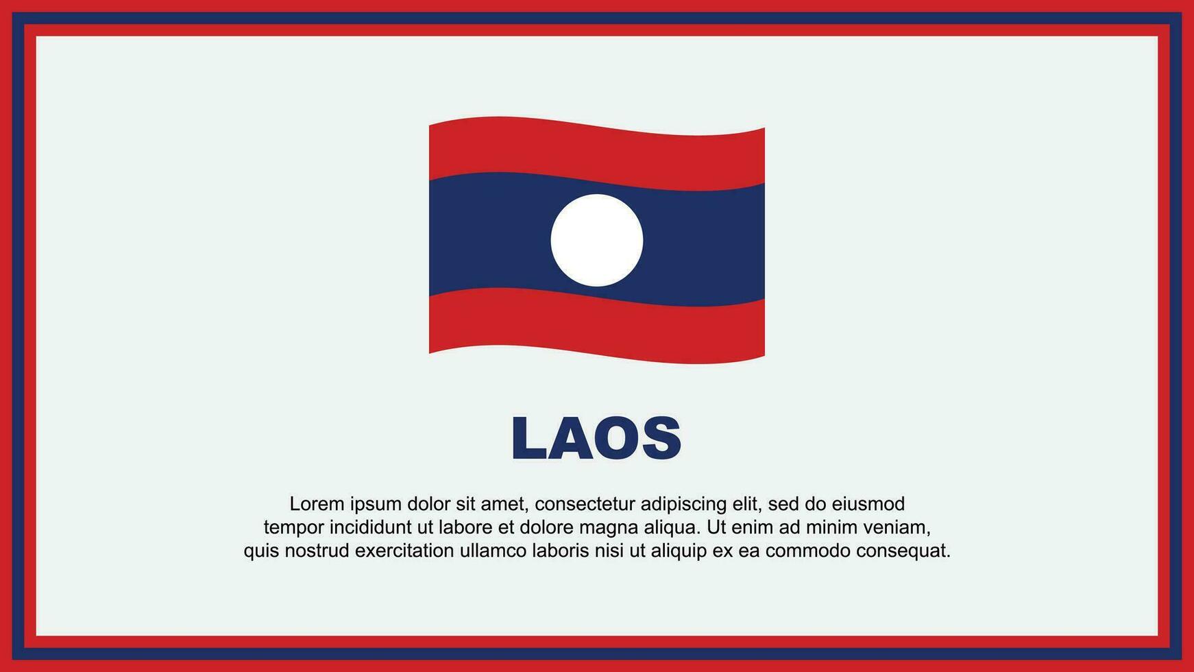 Laos Flag Abstract Background Design Template. Laos Independence Day Banner Social Media Vector Illustration. Laos Banner