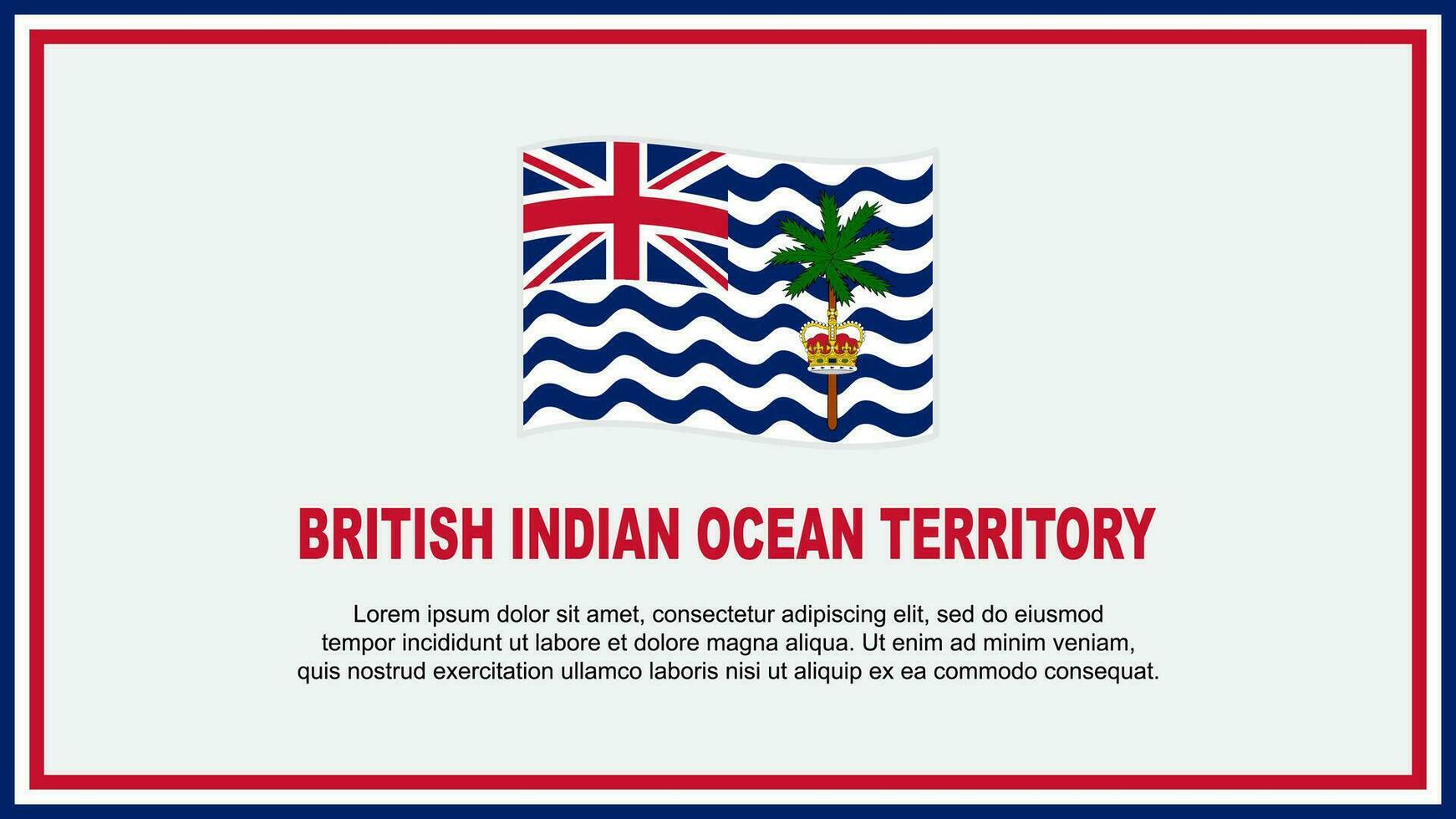 británico indio Oceano territorio bandera resumen antecedentes diseño modelo. independencia día bandera social medios de comunicación vector ilustración. bandera
