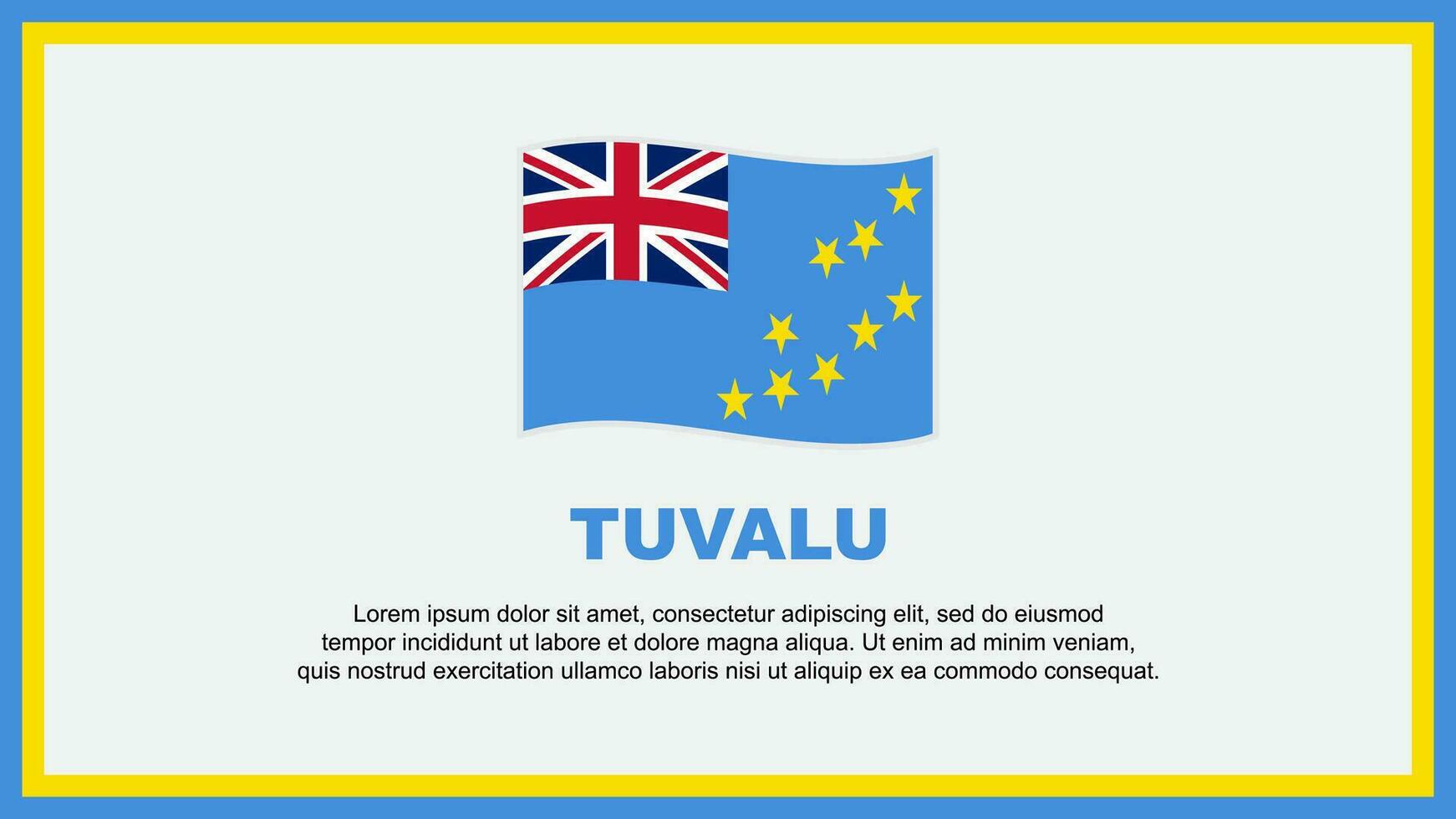 Tuvalu Flag Abstract Background Design Template. Tuvalu Independence Day Banner Social Media Vector Illustration. Tuvalu Banner