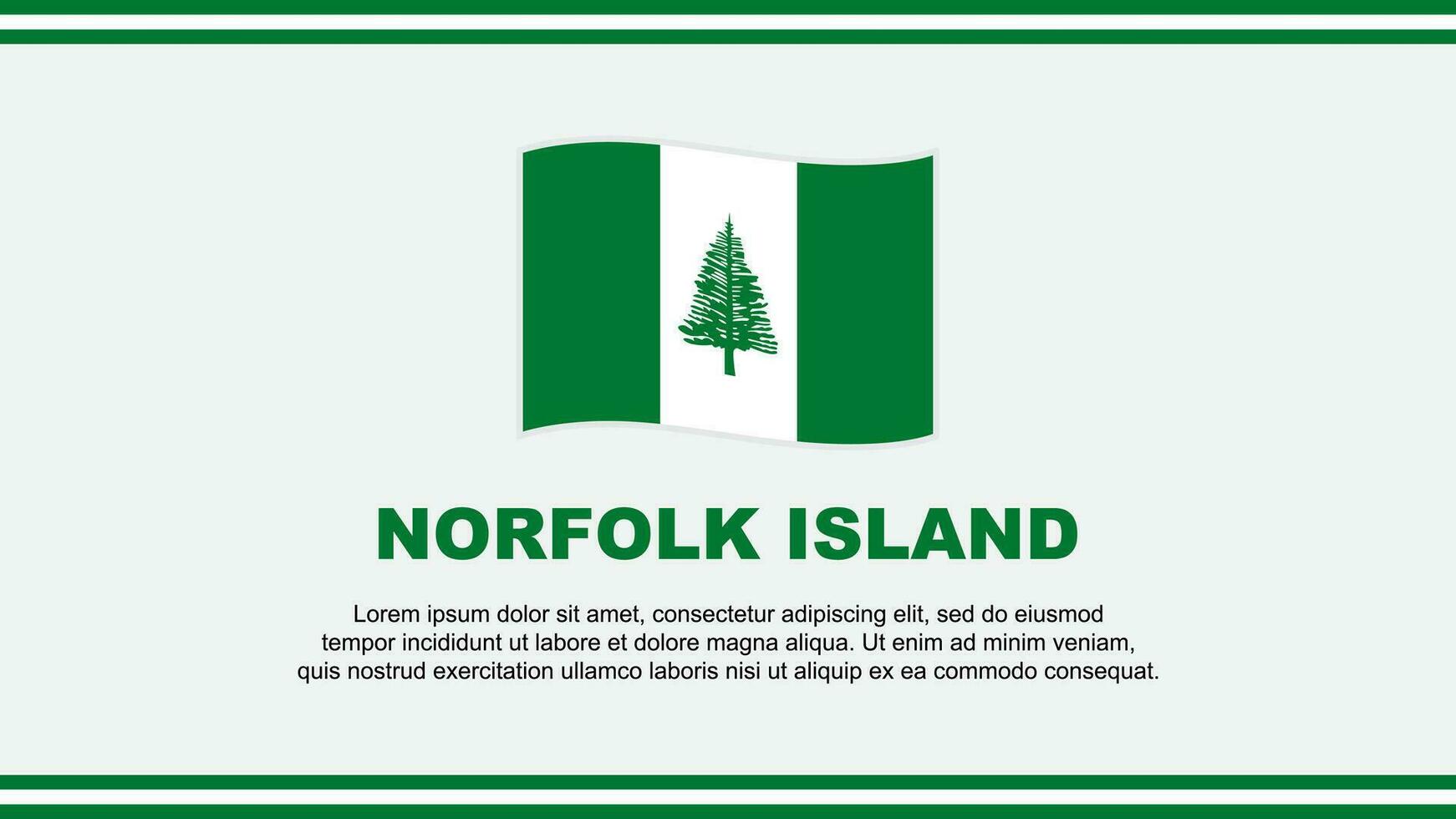 norfolk isla bandera resumen antecedentes diseño modelo. norfolk isla independencia día bandera social medios de comunicación vector ilustración. norfolk isla diseño