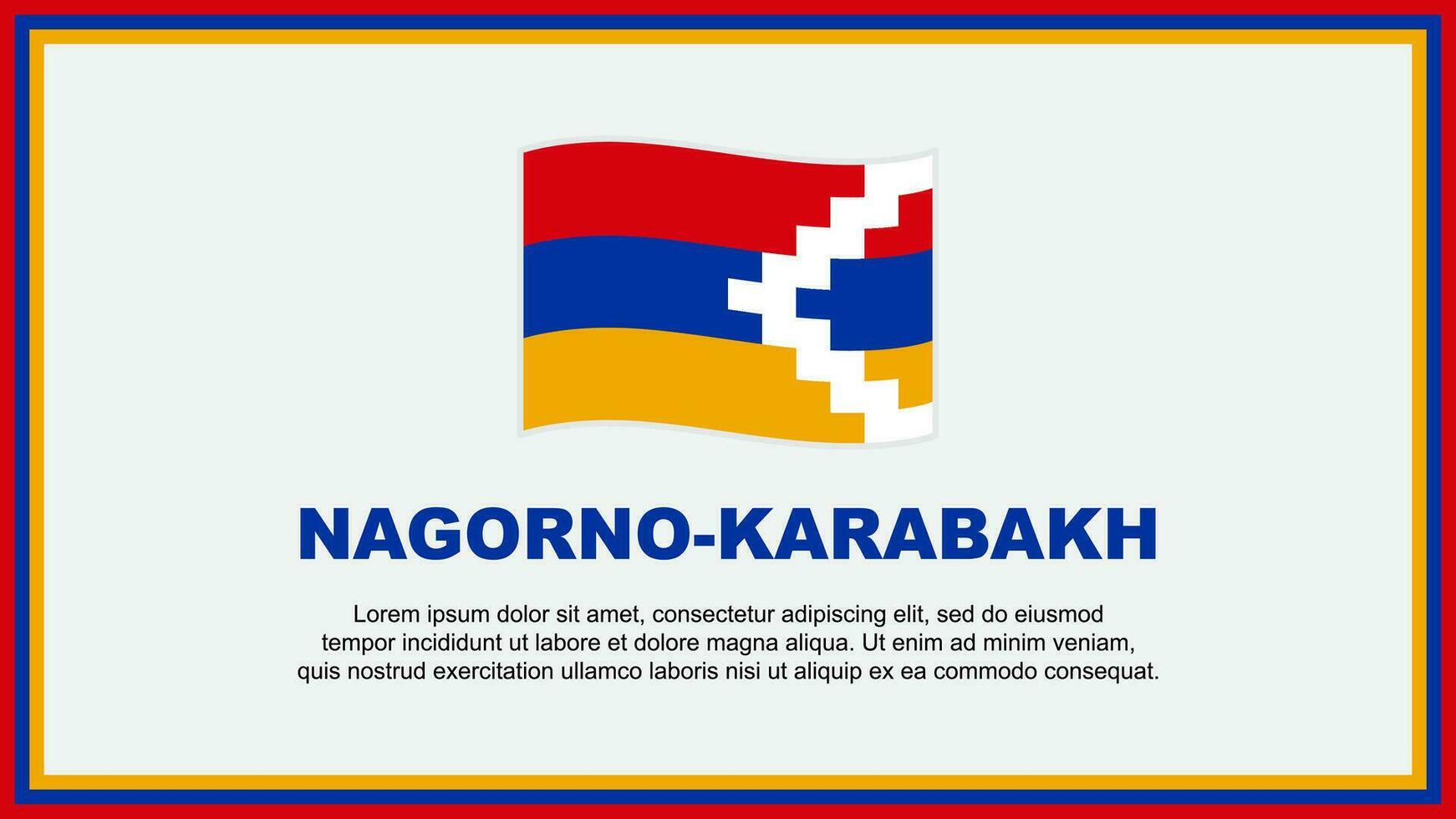 nagorno Karabaj bandera resumen antecedentes diseño modelo. nagorno Karabaj independencia día bandera social medios de comunicación vector ilustración. nagorno Karabaj bandera