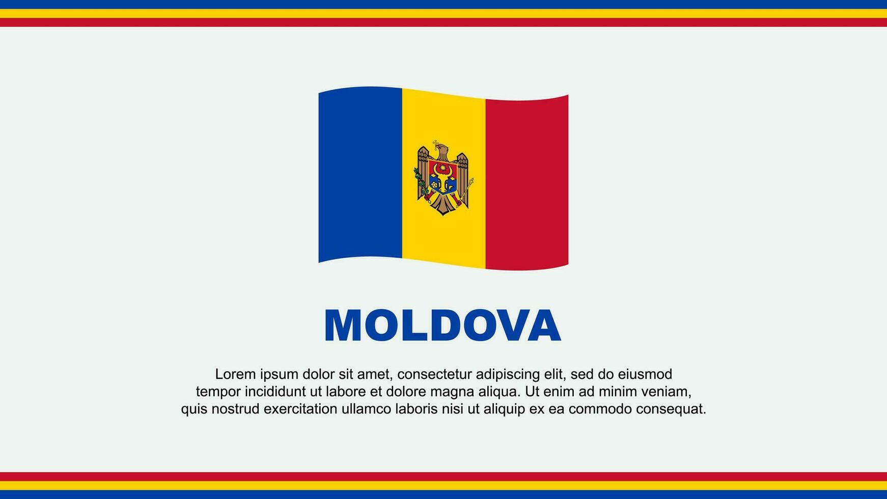 Moldova Flag Abstract Background Design Template. Moldova Independence Day Banner Social Media Vector Illustration. Moldova Design