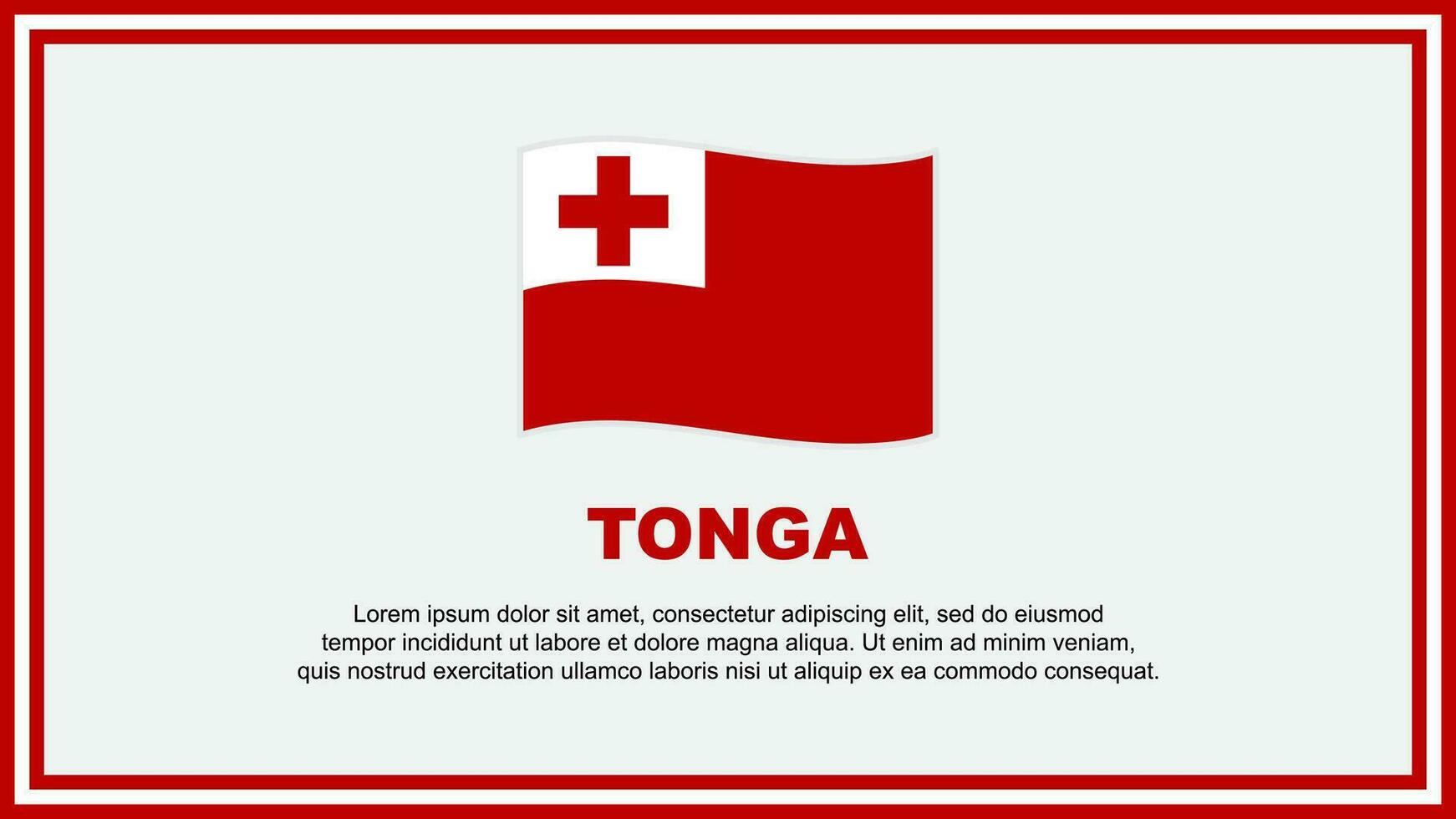 Tonga Flag Abstract Background Design Template. Tonga Independence Day Banner Social Media Vector Illustration. Tonga Banner