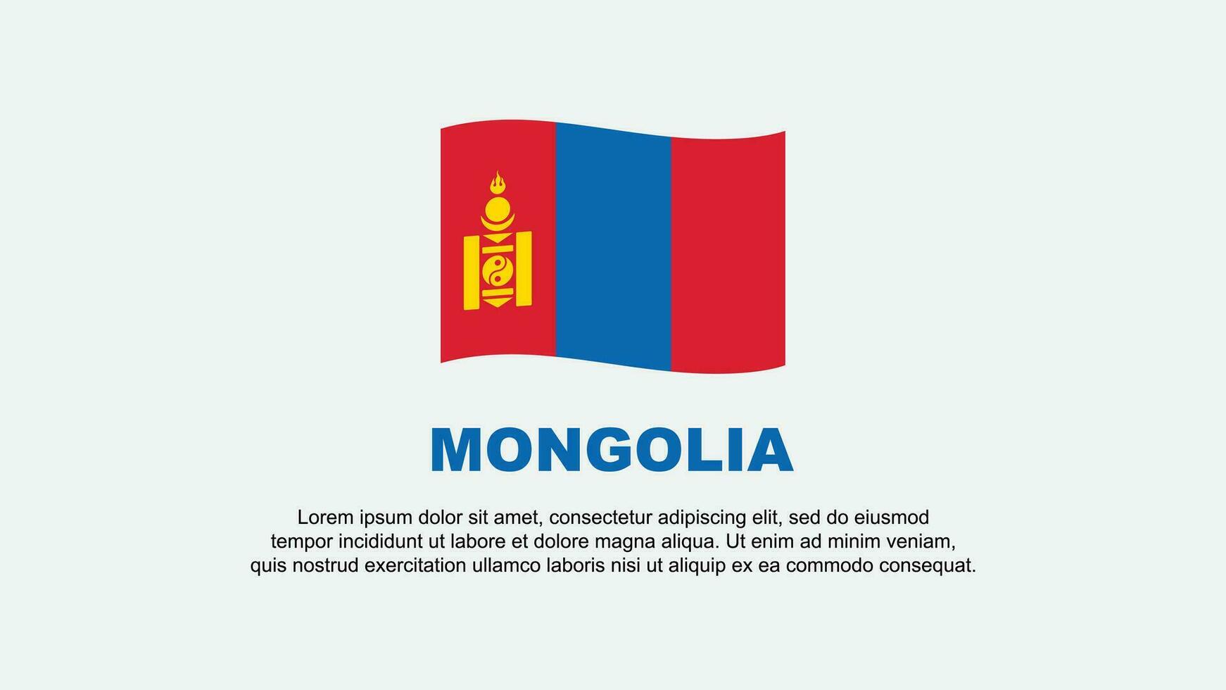 Mongolia Flag Abstract Background Design Template. Mongolia Independence Day Banner Social Media Vector Illustration. Mongolia Background