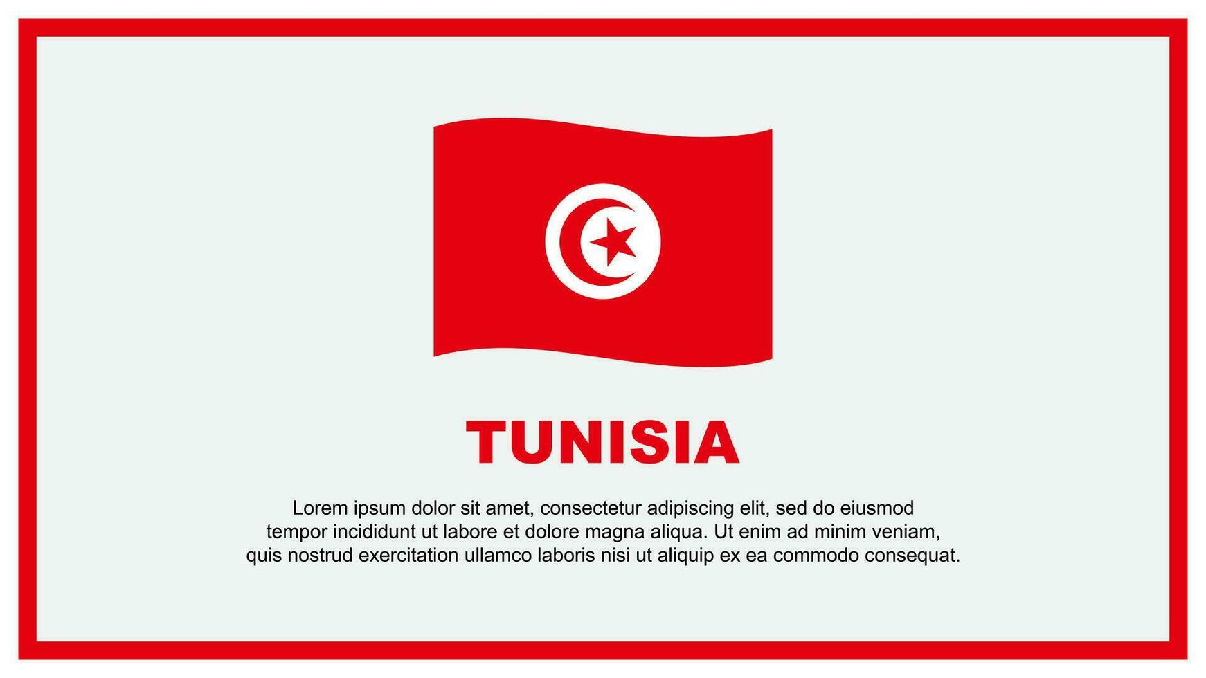 Tunisia Flag Abstract Background Design Template. Tunisia Independence Day Banner Social Media Vector Illustration. Tunisia Banner