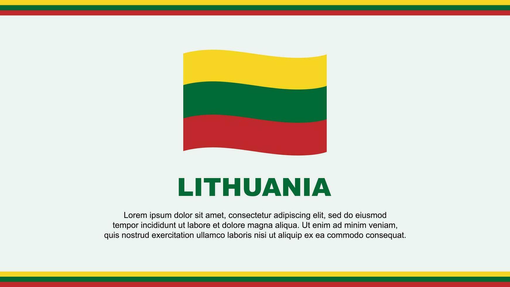 Lithuania Flag Abstract Background Design Template. Lithuania Independence Day Banner Social Media Vector Illustration. Lithuania Design