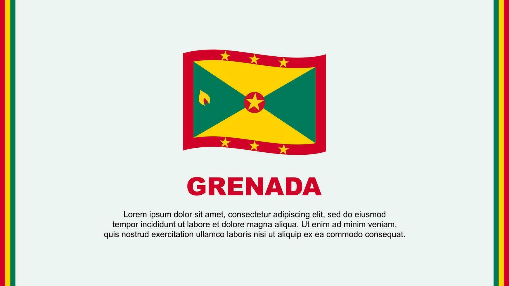 Grenada Flag Abstract Background Design Template. Grenada Independence Day Banner Social Media Vector Illustration. Grenada Cartoon