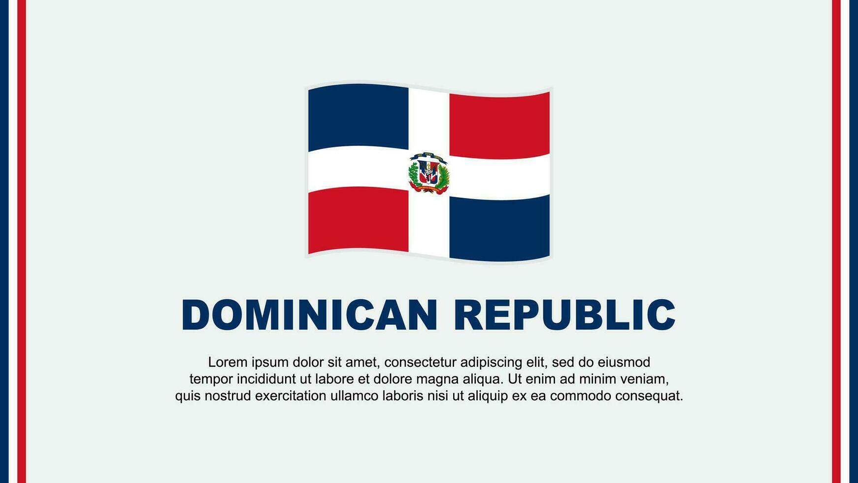 dominicano república bandera resumen antecedentes diseño modelo. dominicano república independencia día bandera social medios de comunicación vector ilustración. dominicano república dibujos animados