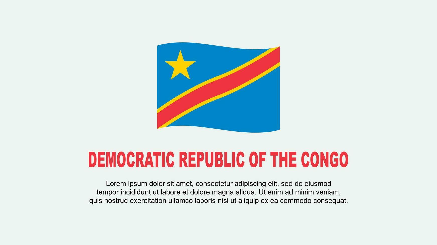 democrático república de el congo bandera resumen antecedentes diseño modelo. democrático república de el congo independencia día bandera social medios de comunicación vector ilustración. antecedentes