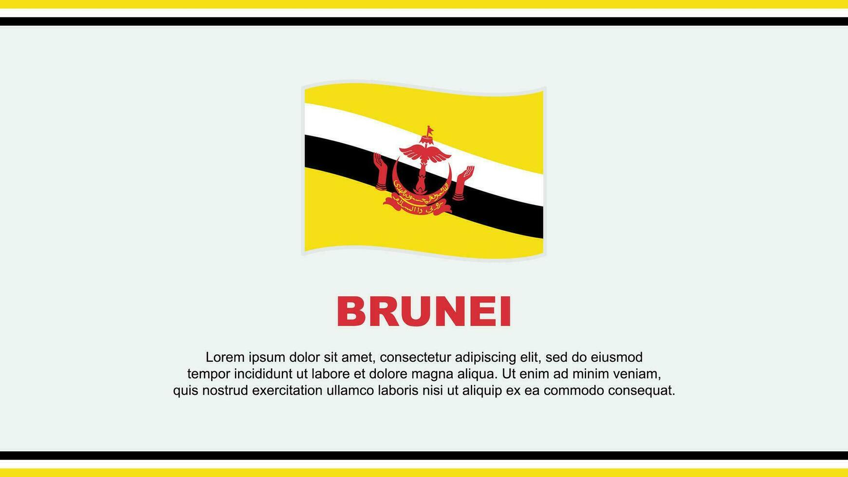 Brunei bandera resumen antecedentes diseño modelo. Brunei independencia día bandera social medios de comunicación vector ilustración. Brunei diseño