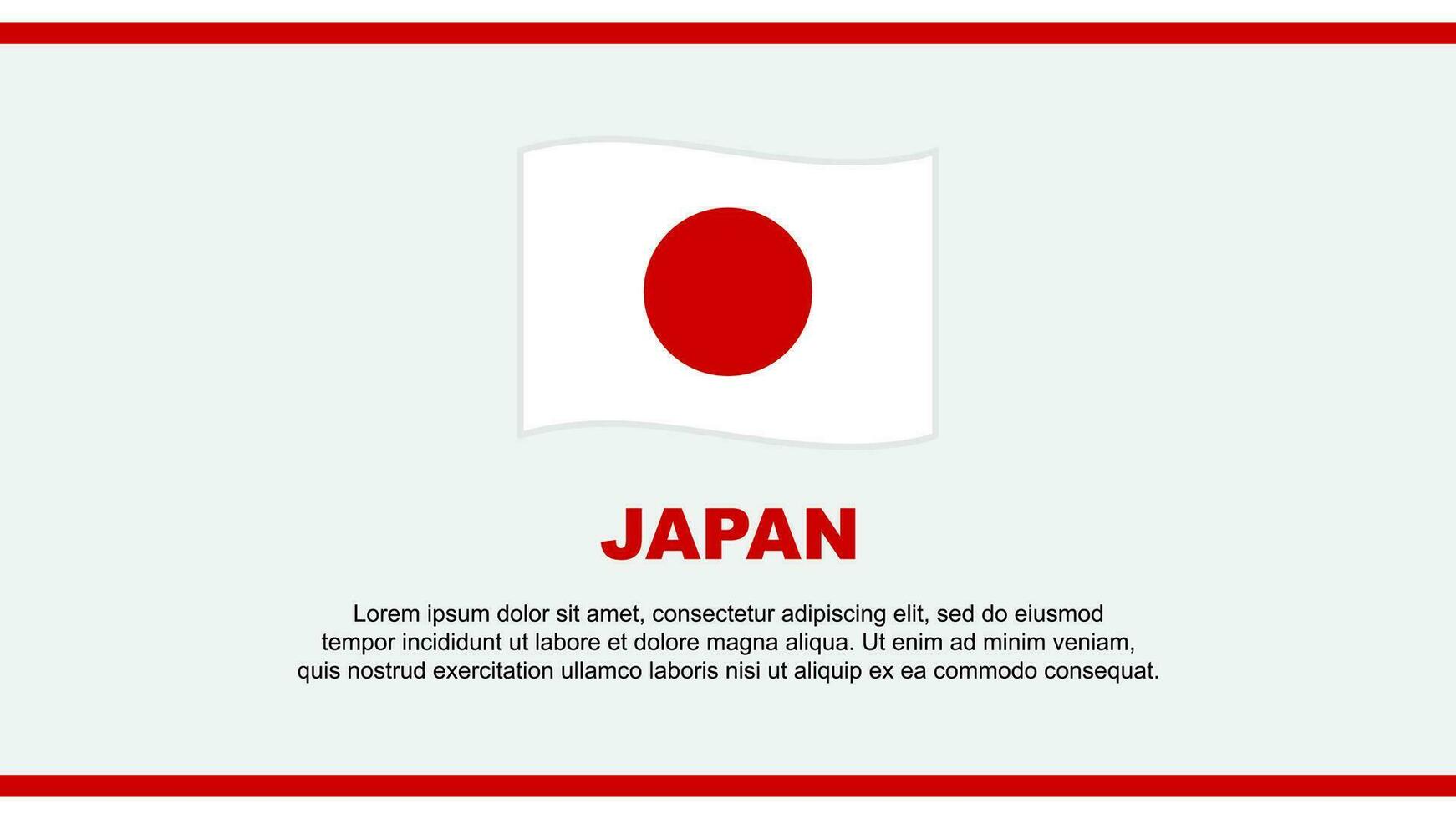 Japan Flag Abstract Background Design Template. Japan Independence Day Banner Social Media Vector Illustration. Japan Design