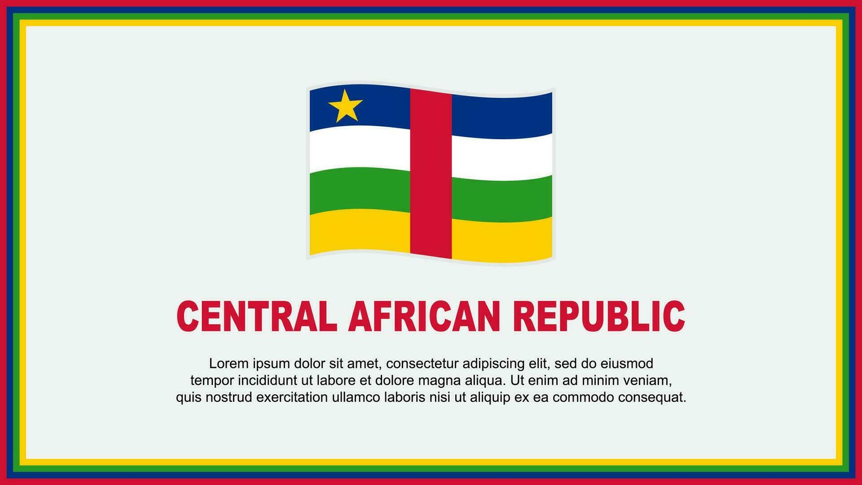 Central African Republic Flag Abstract Background Design Template. Central African Republic Independence Day Banner Social Media Vector Illustration. Banner