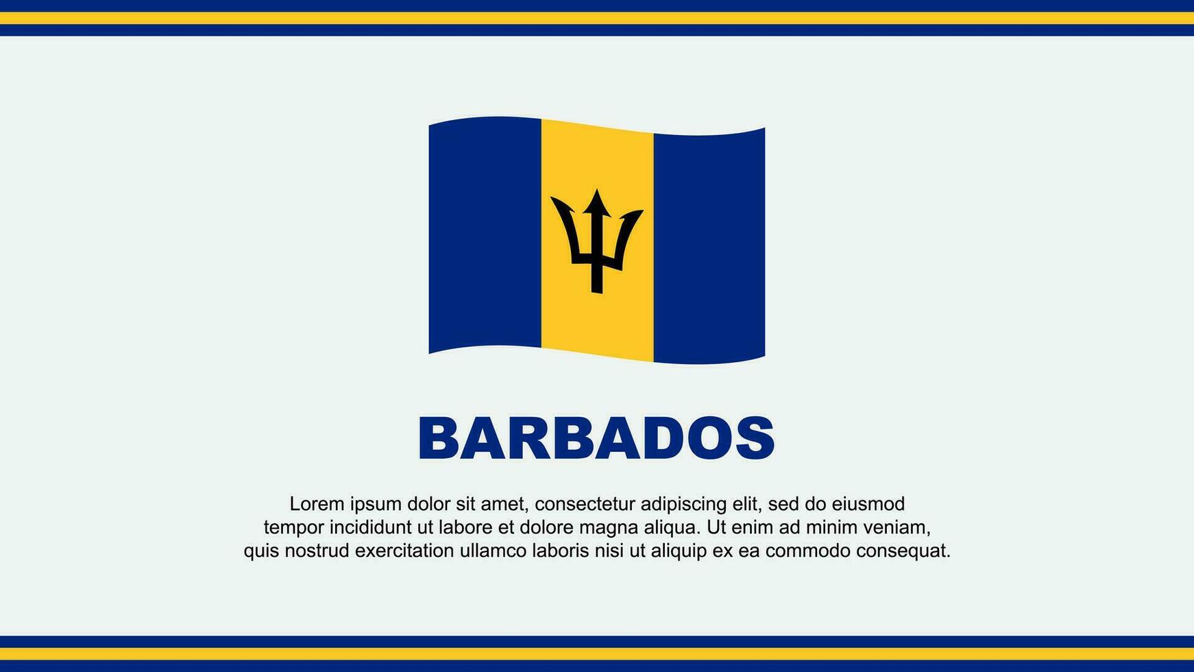 Barbados Flag Abstract Background Design Template. Barbados Independence Day Banner Social Media Vector Illustration. Barbados Design