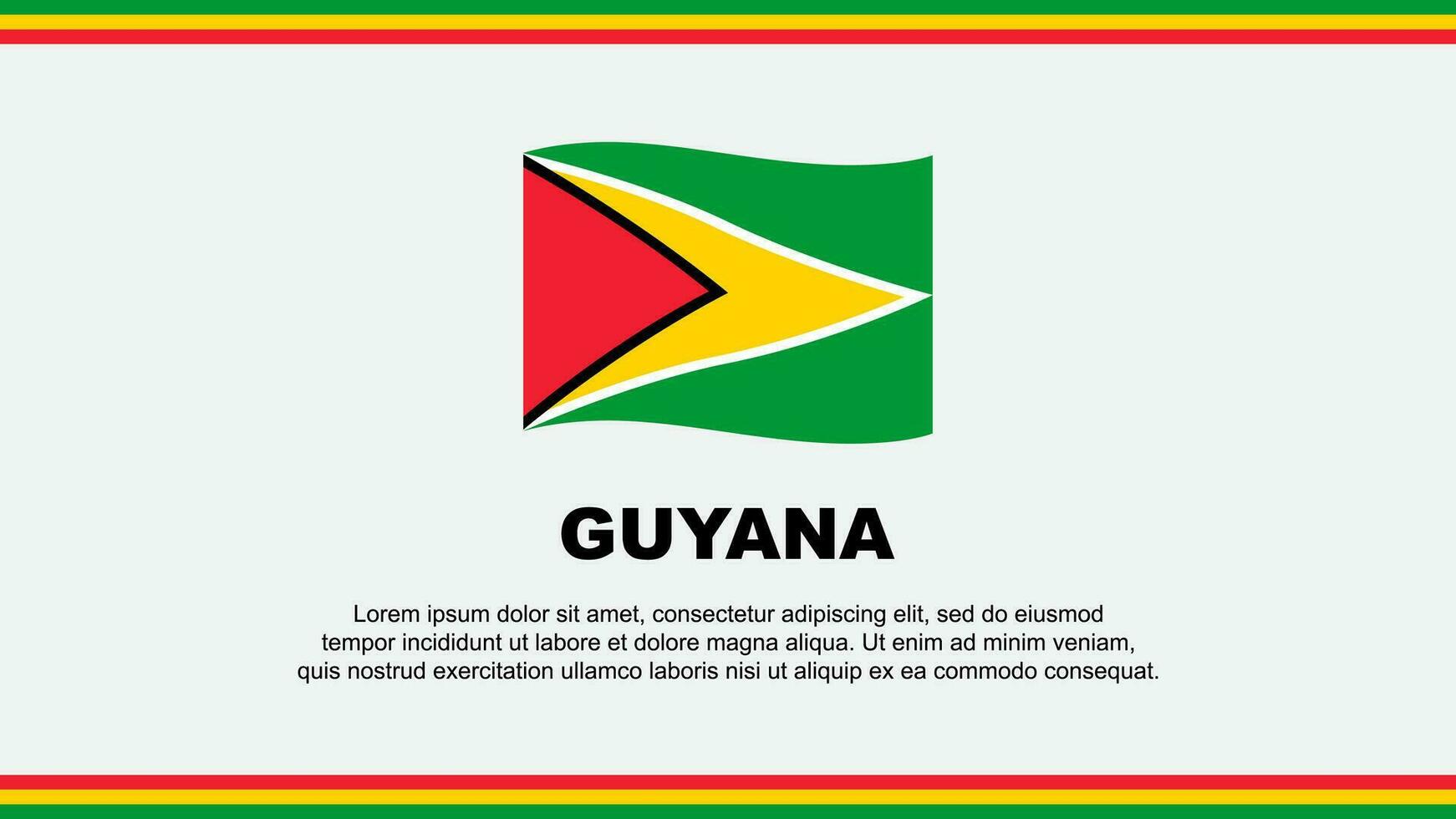 Guyana Flag Abstract Background Design Template. Guyana Independence Day Banner Social Media Vector Illustration. Guyana Design