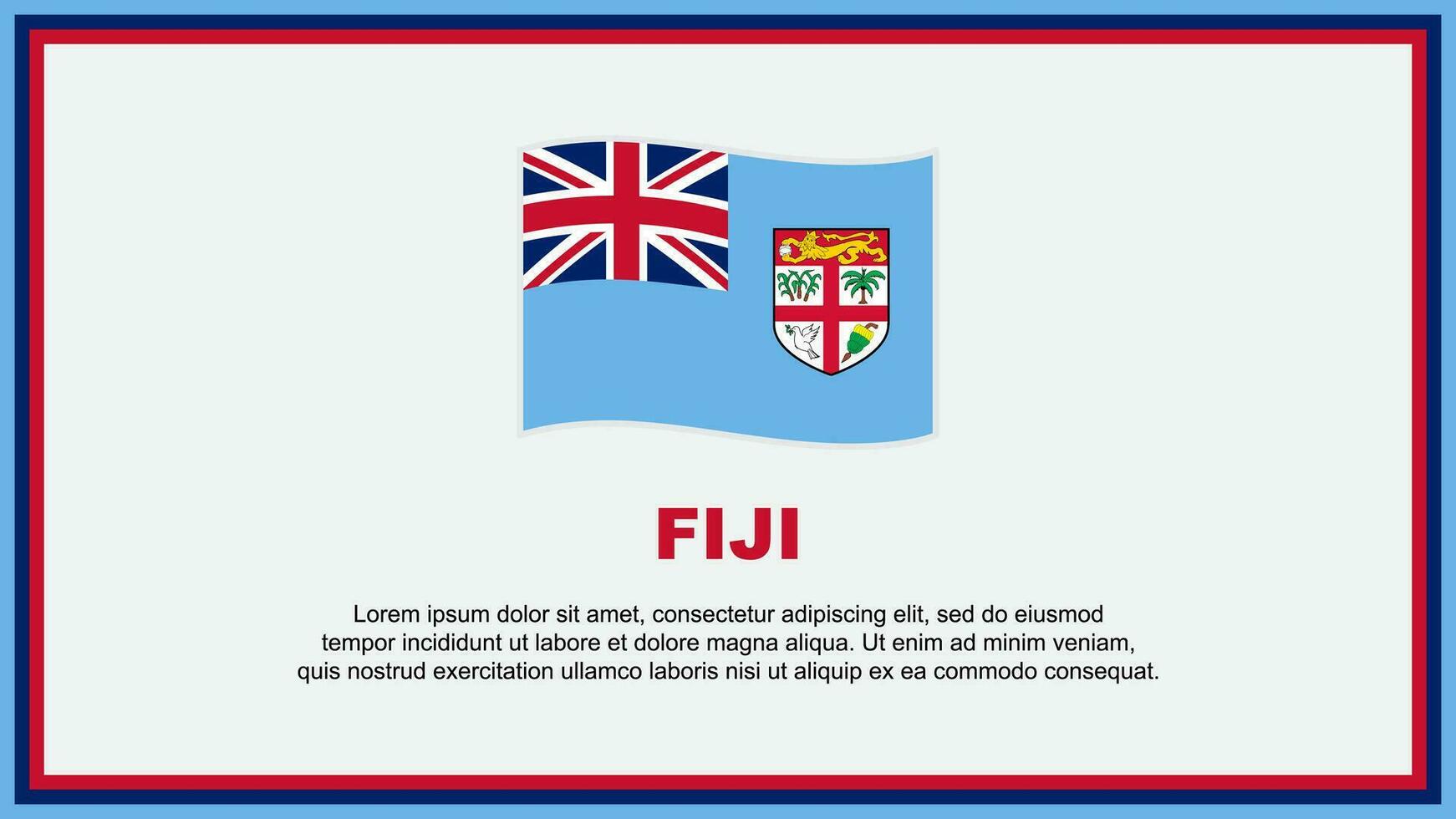Fiji Flag Abstract Background Design Template. Fiji Independence Day Banner Social Media Vector Illustration. Fiji Banner