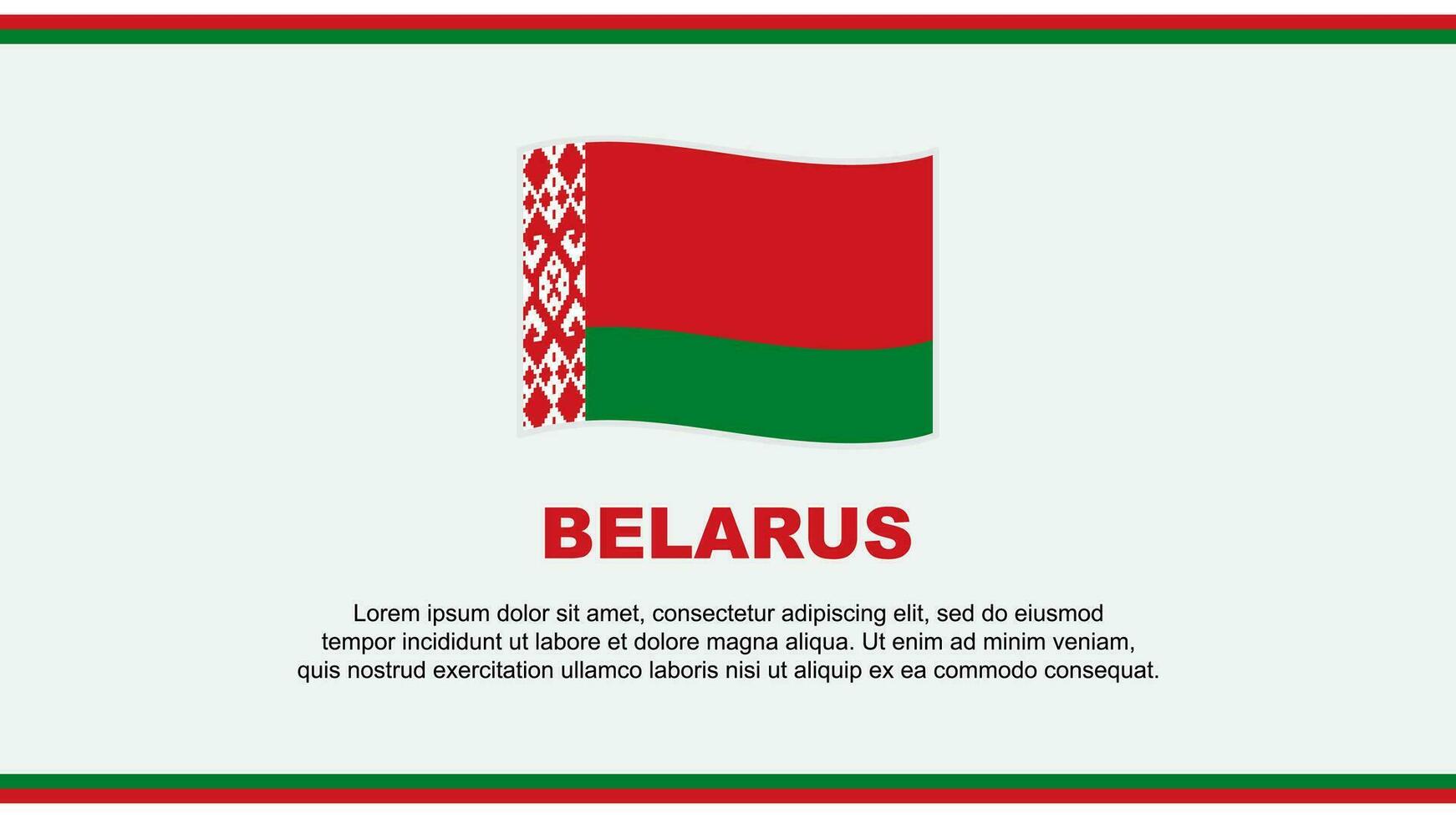 Belarus Flag Abstract Background Design Template. Belarus Independence Day Banner Social Media Vector Illustration. Belarus Design