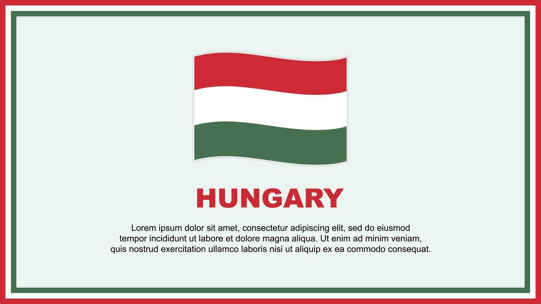 Hungary Flag Abstract Background Design Template. Hungary Independence Day Banner Social Media Vector Illustration. Hungary Banner