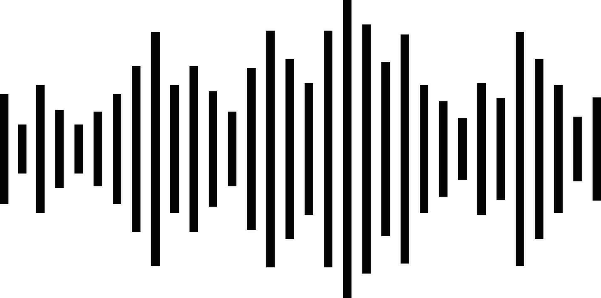 Radio Wave icon. Monochrome simple sound wave isolated on. Equalizer, Audio wave, Radio signal, medical, Music, Recording, Vector. Volume level symbols vector