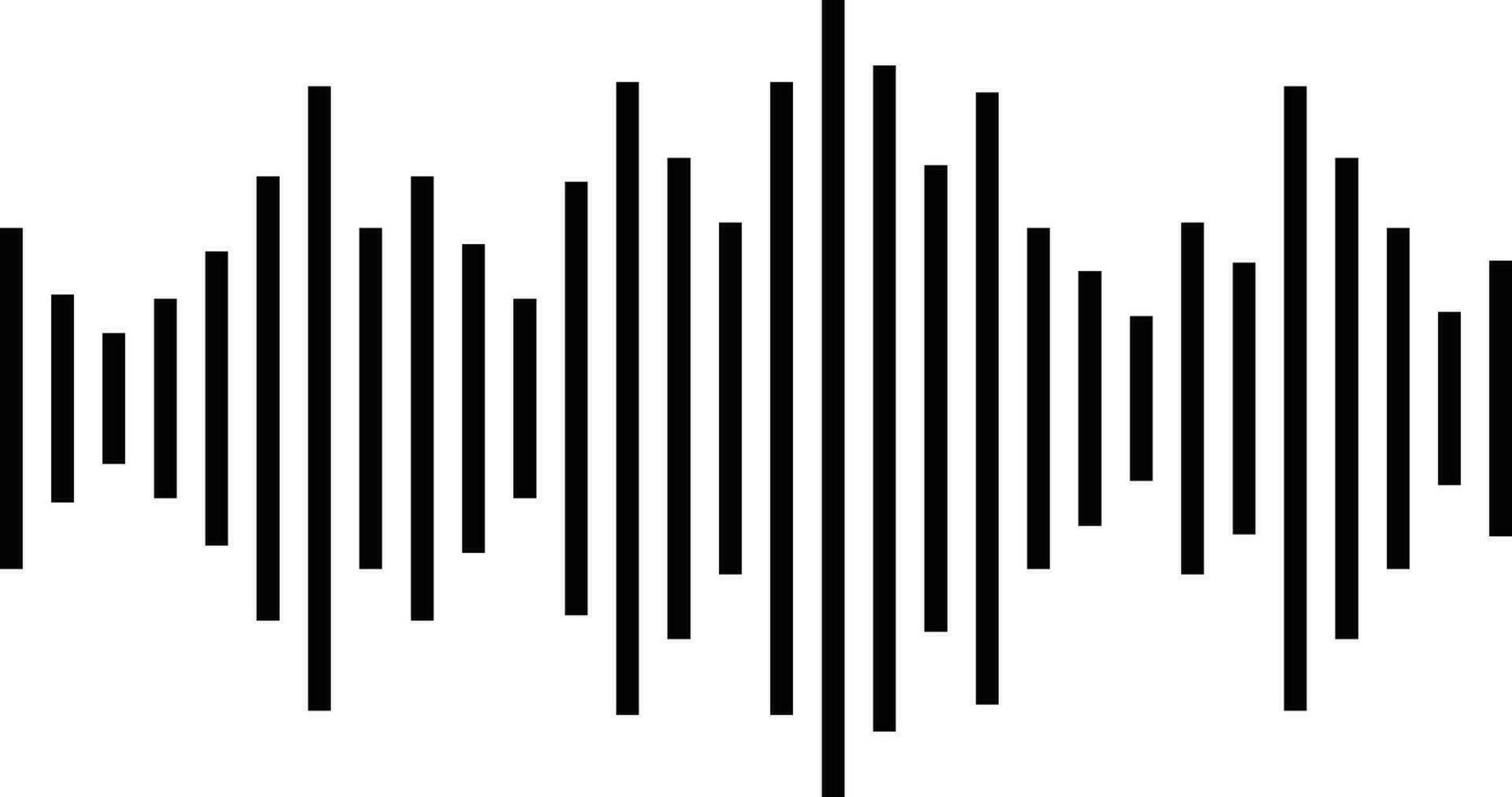 Radio Wave icon. Monochrome simple sound wave isolated on. Equalizer, Audio wave, Radio signal, medical, Music, Recording, Vector. Volume level symbols vector