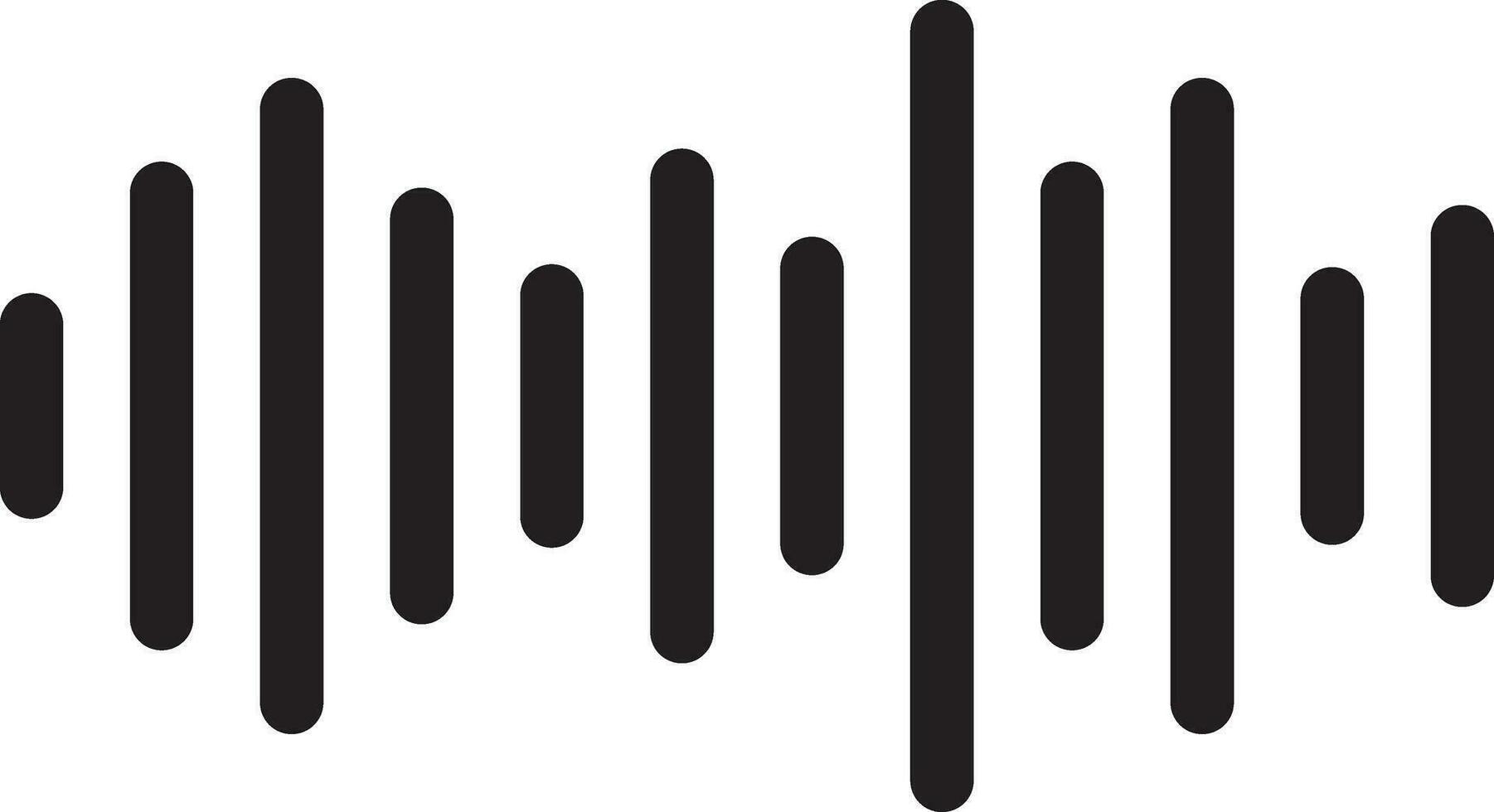 Radio Wave icon. Monochrome simple sound wave isolated on. Equalizer, Audio wave, Radio signal, medical, Music, Recording, Vector. Volume level symbols vector