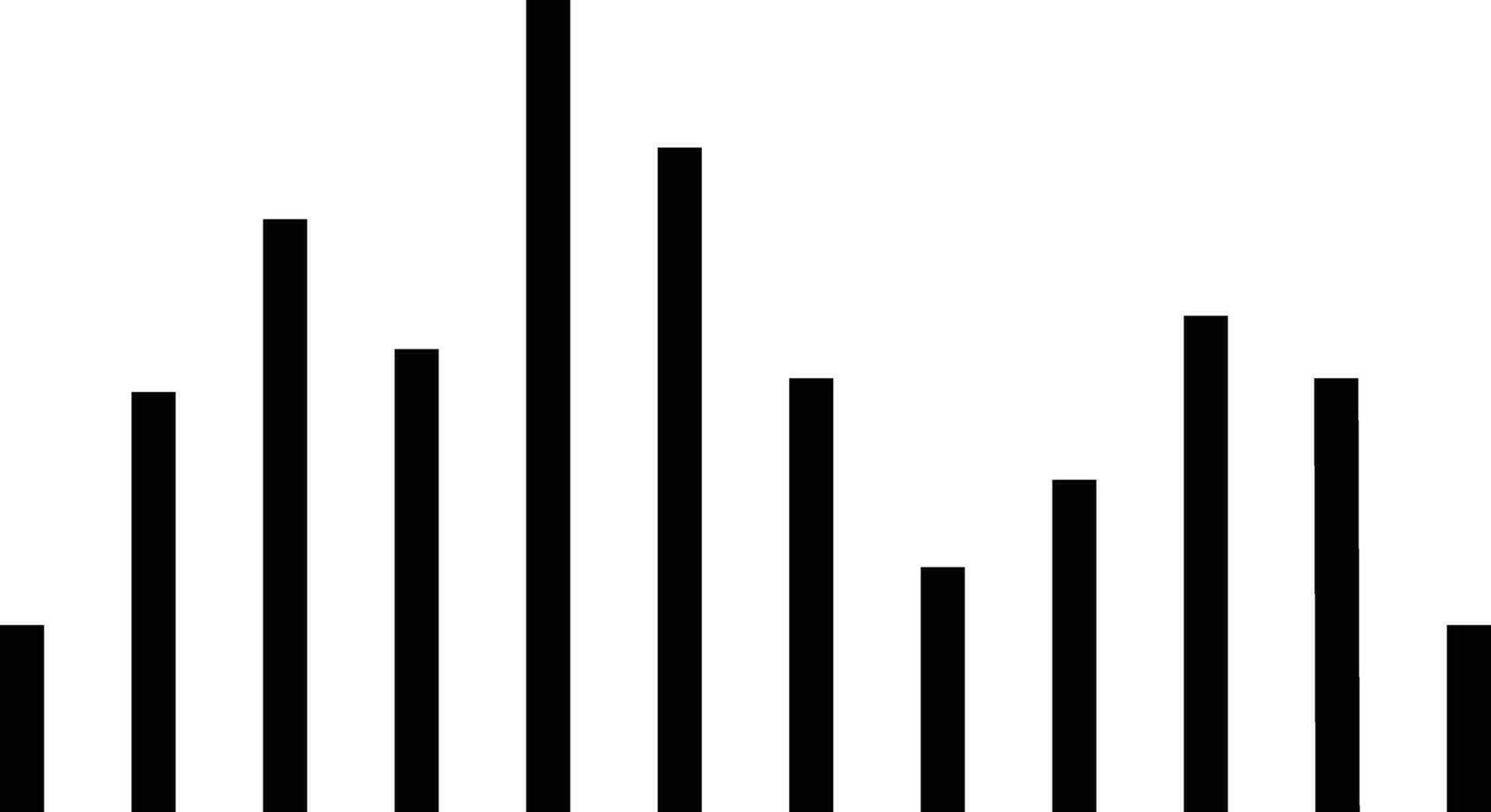 Radio Wave icon. Monochrome simple sound wave isolated on. Equalizer, Audio wave, Radio signal, medical, Music, Recording, Vector. Volume level symbols vector