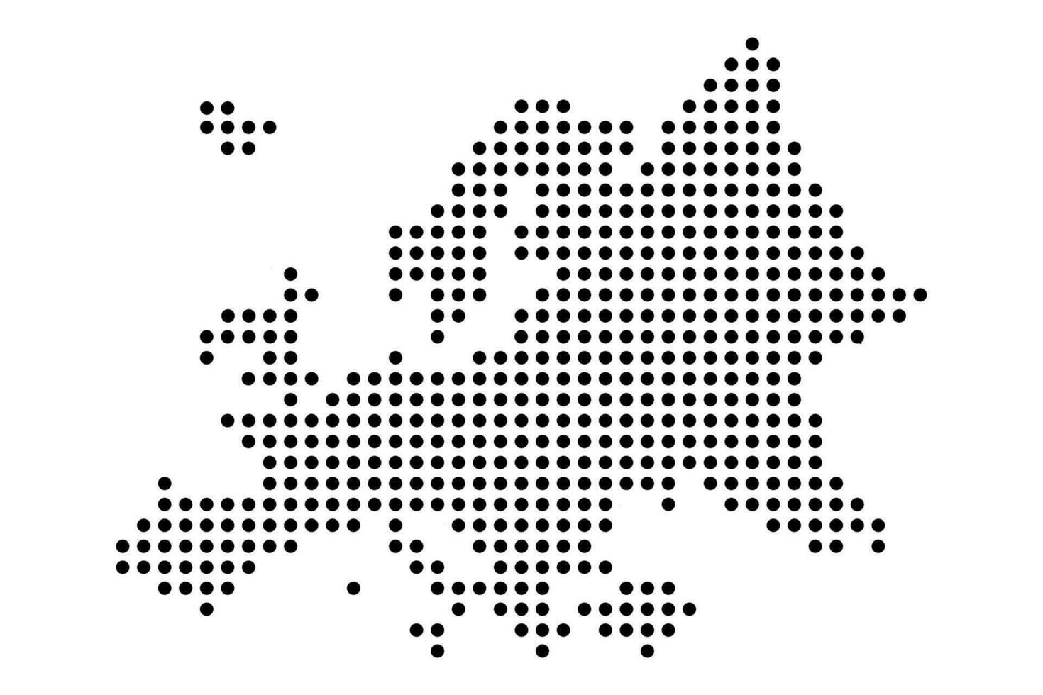 Europa punteado mapa ilustración. vector diseño.