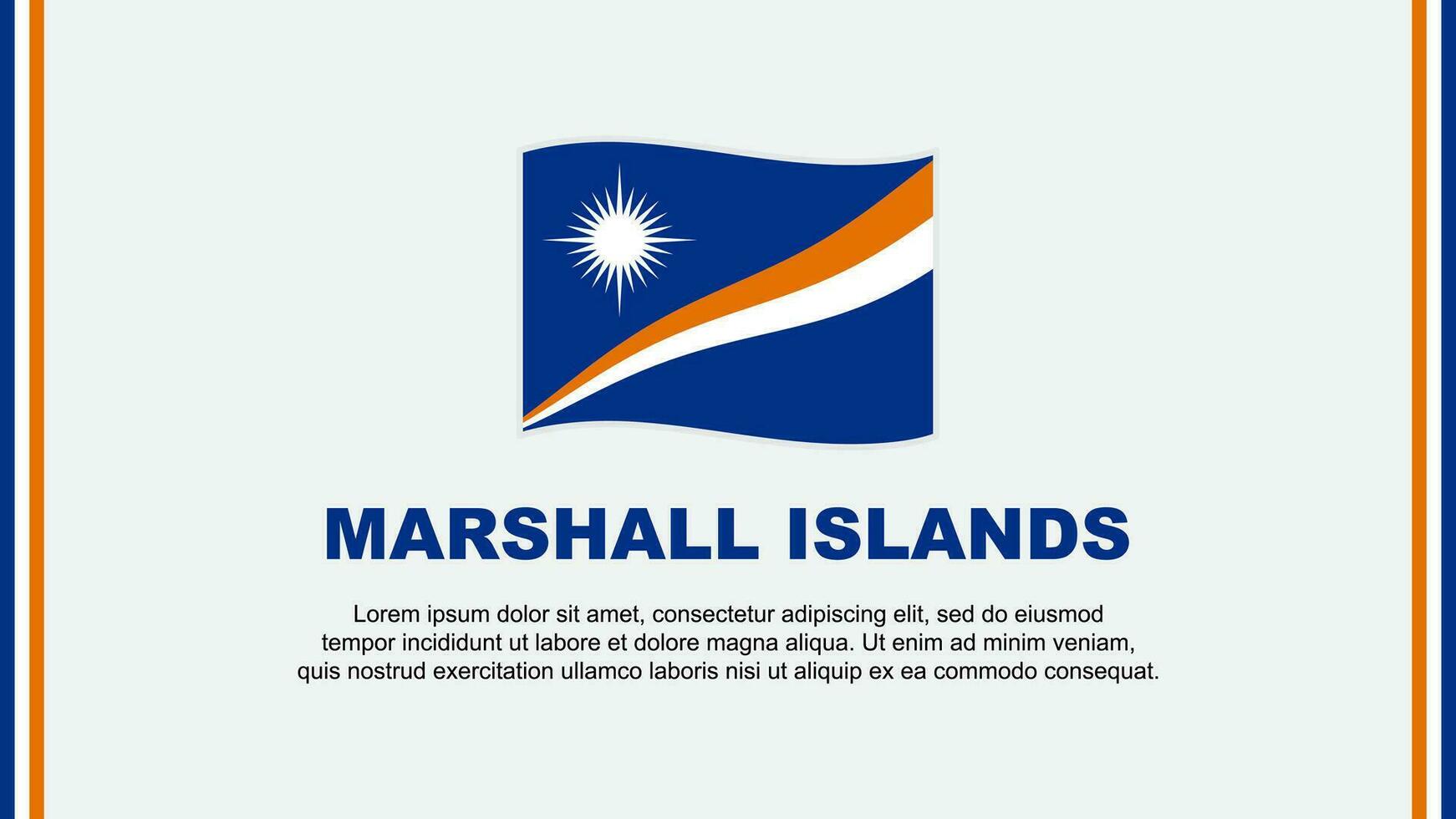 Marshall Islands Flag Abstract Background Design Template. Marshall Islands Independence Day Banner Social Media Vector Illustration. Marshall Islands Cartoon