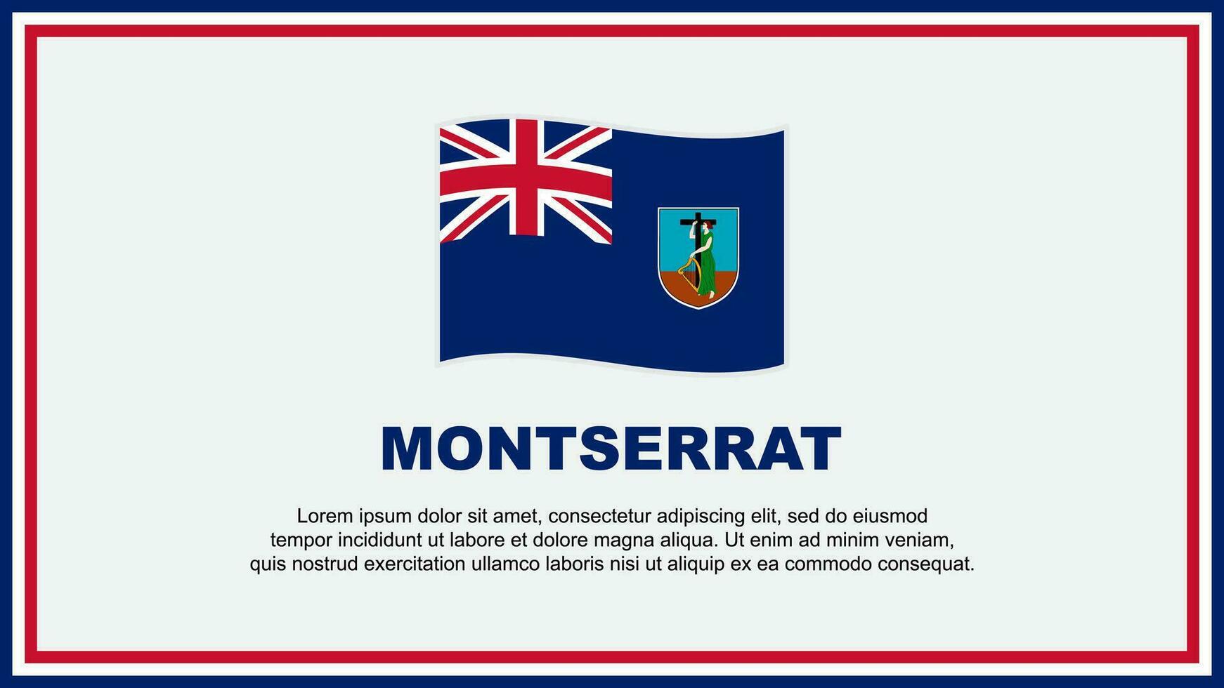Montserrat Flag Abstract Background Design Template. Montserrat Independence Day Banner Social Media Vector Illustration. Montserrat Banner